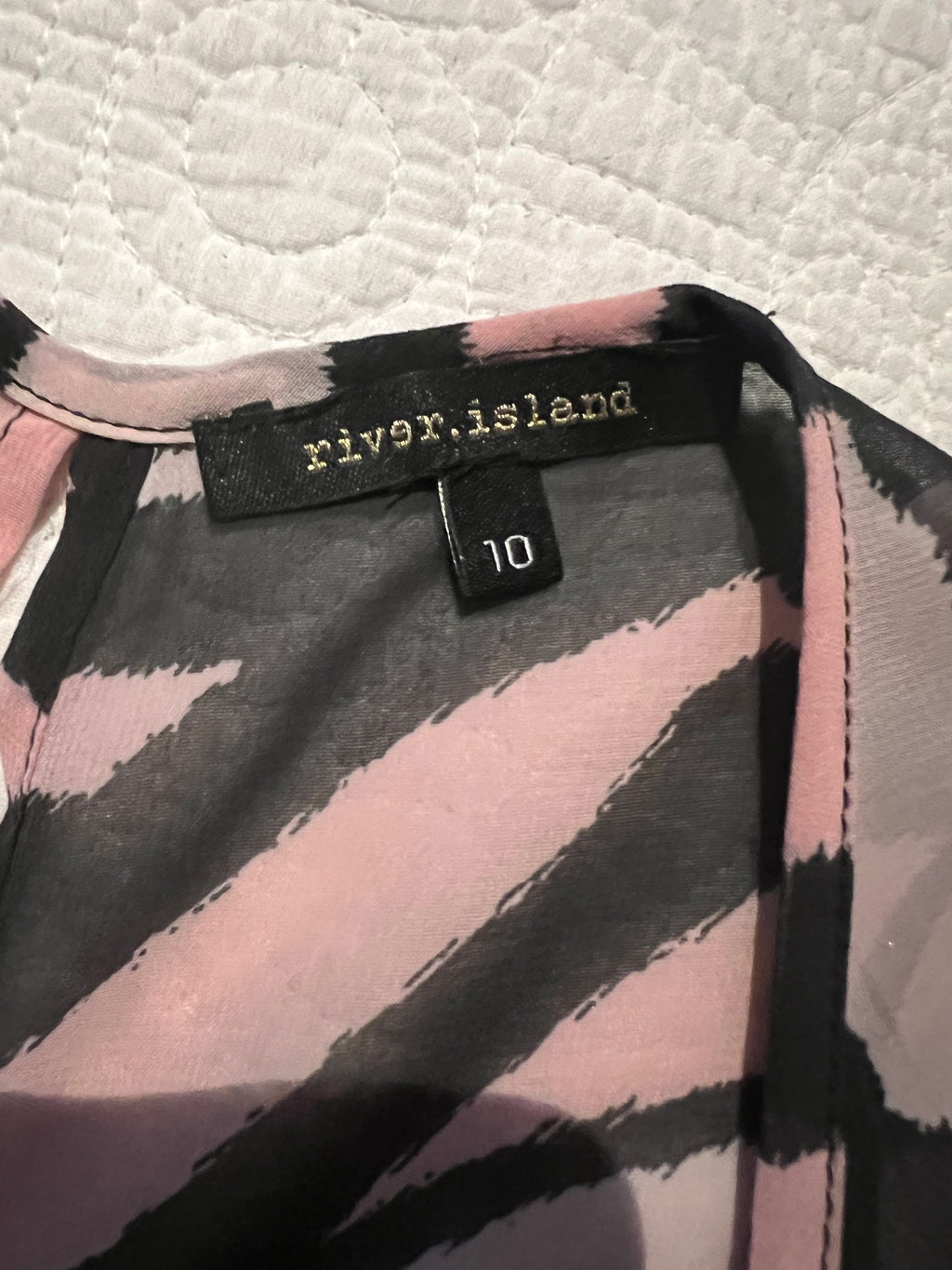 Pink zebra print top