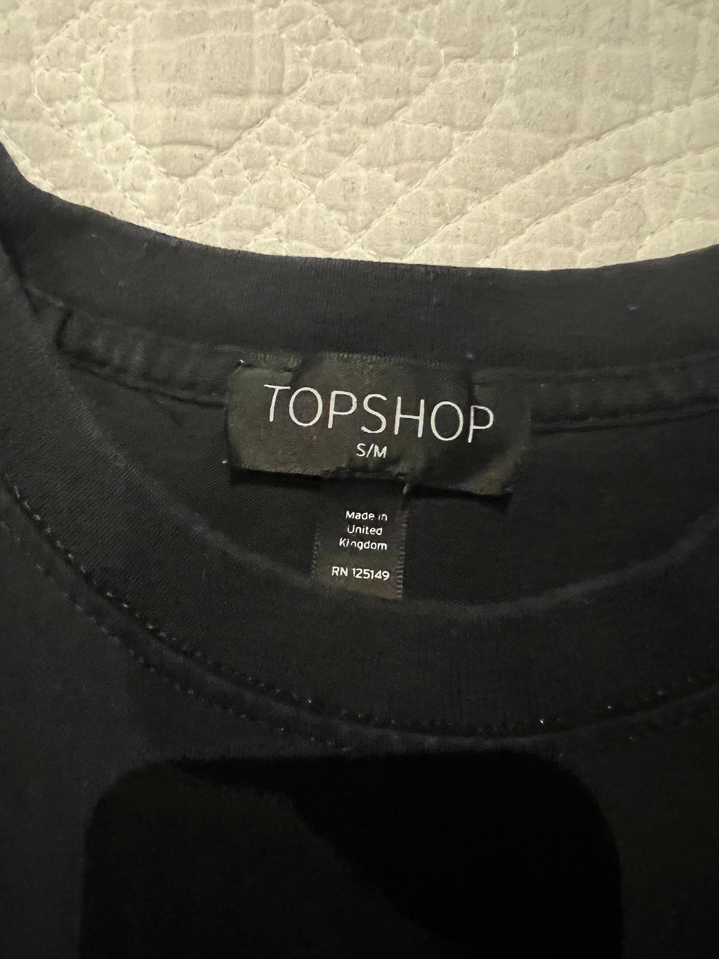 Black short sleeve top