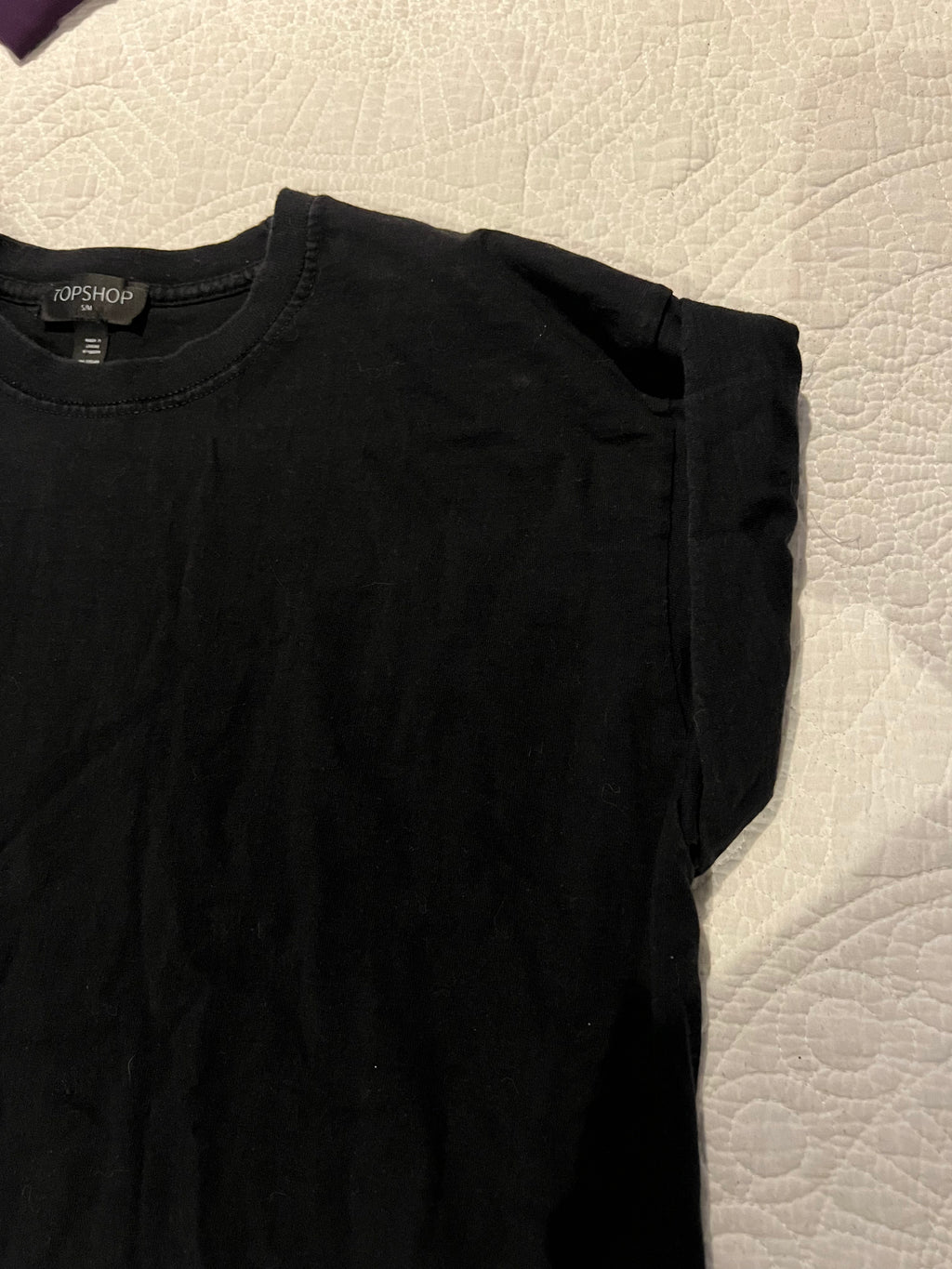 Black short sleeve top