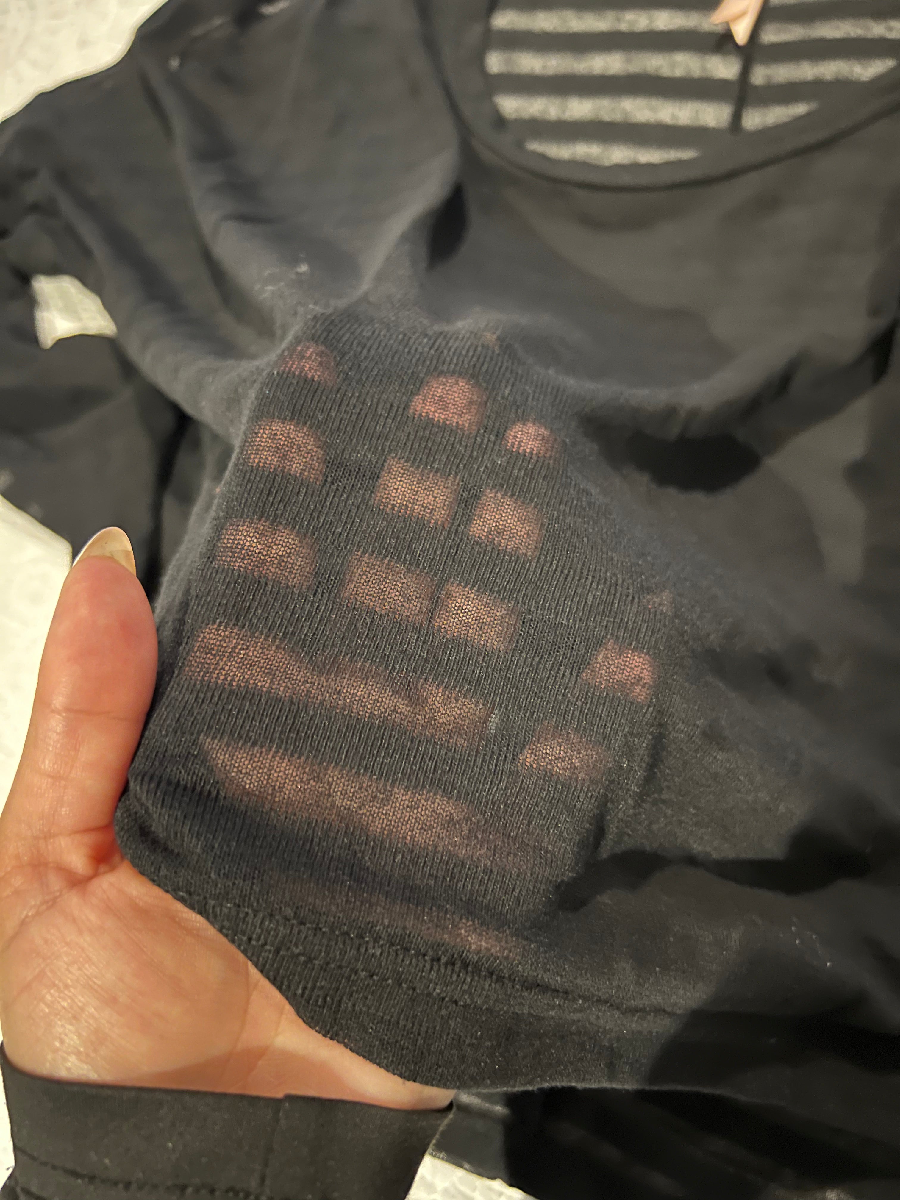 Black oversized sheer top