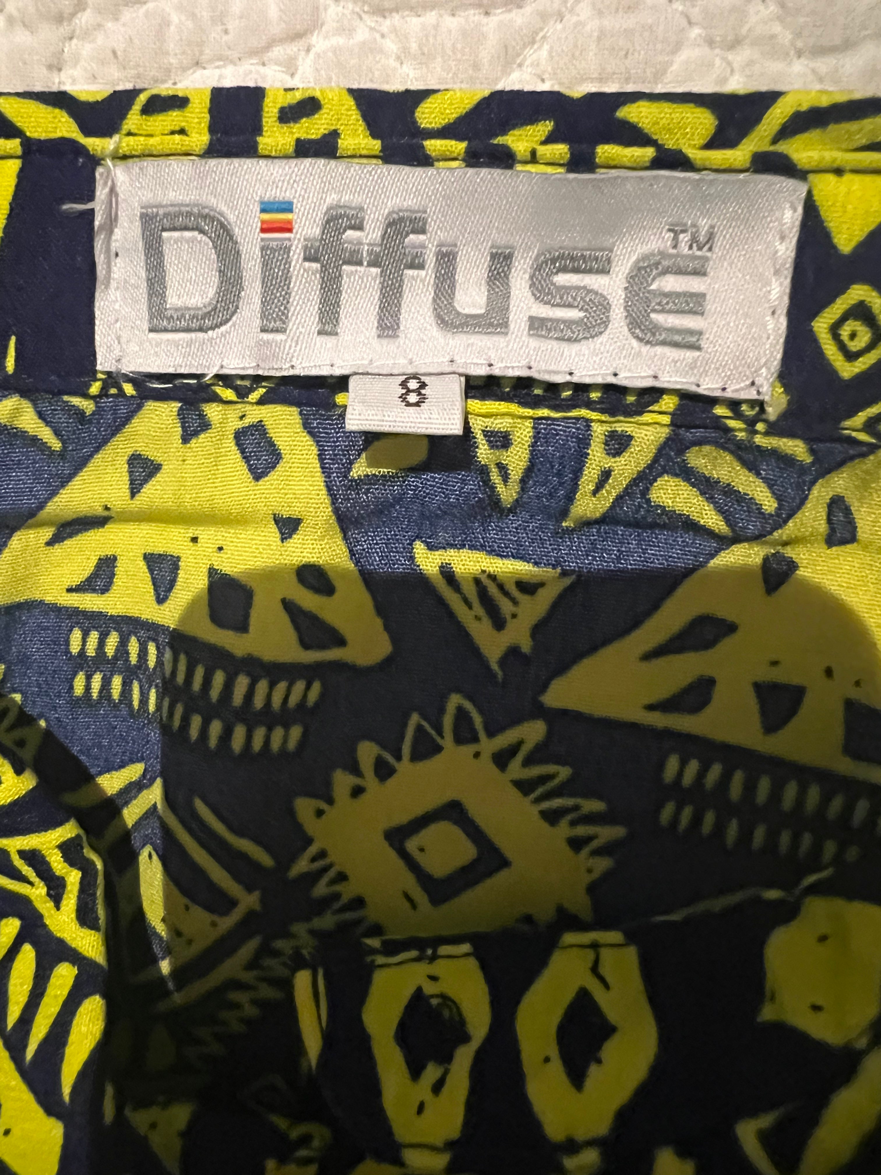 Yellow pattern crop top