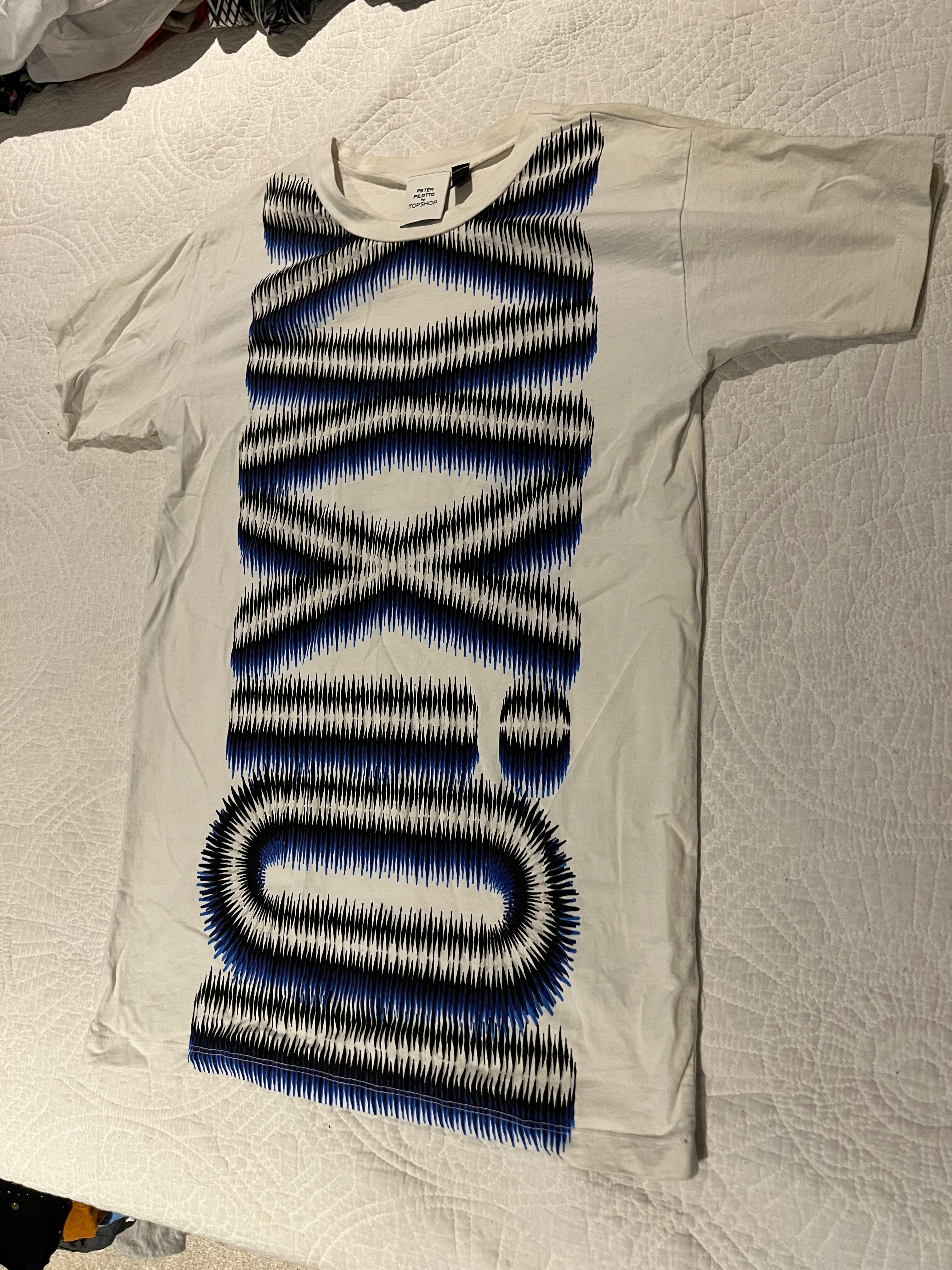 White graphic top
