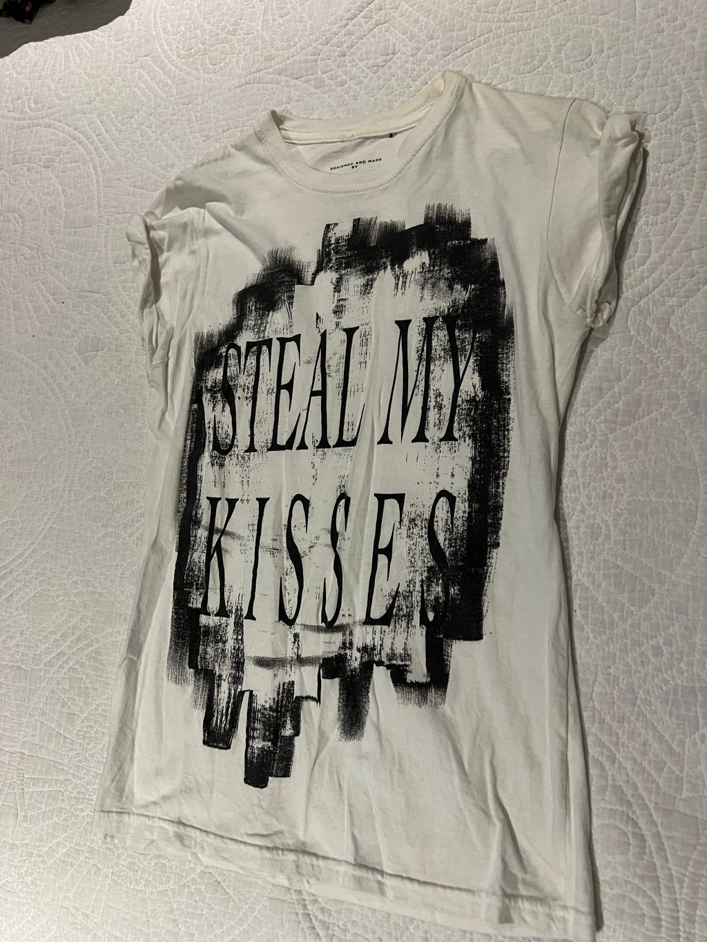 White graphic top