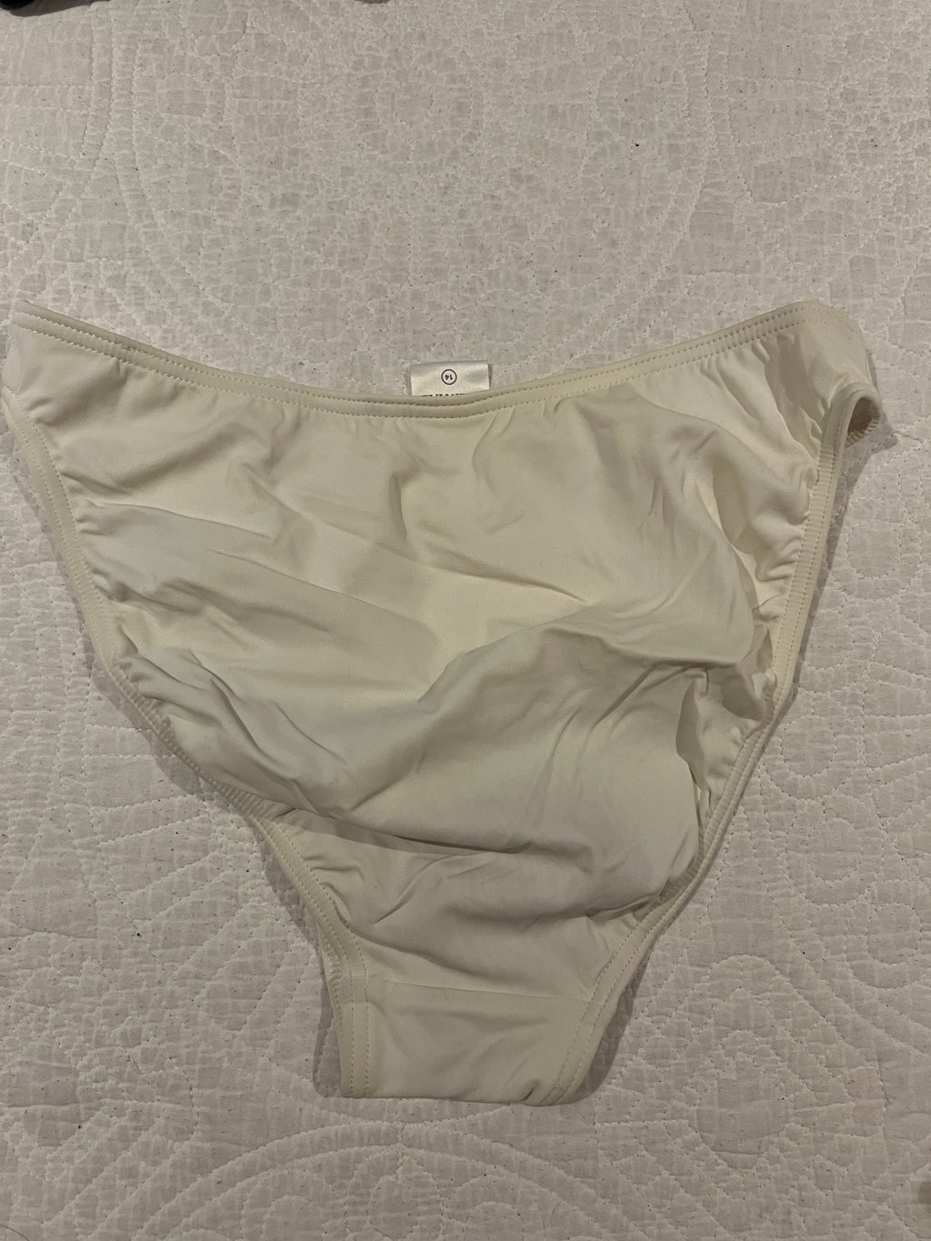 White bikini bottoms