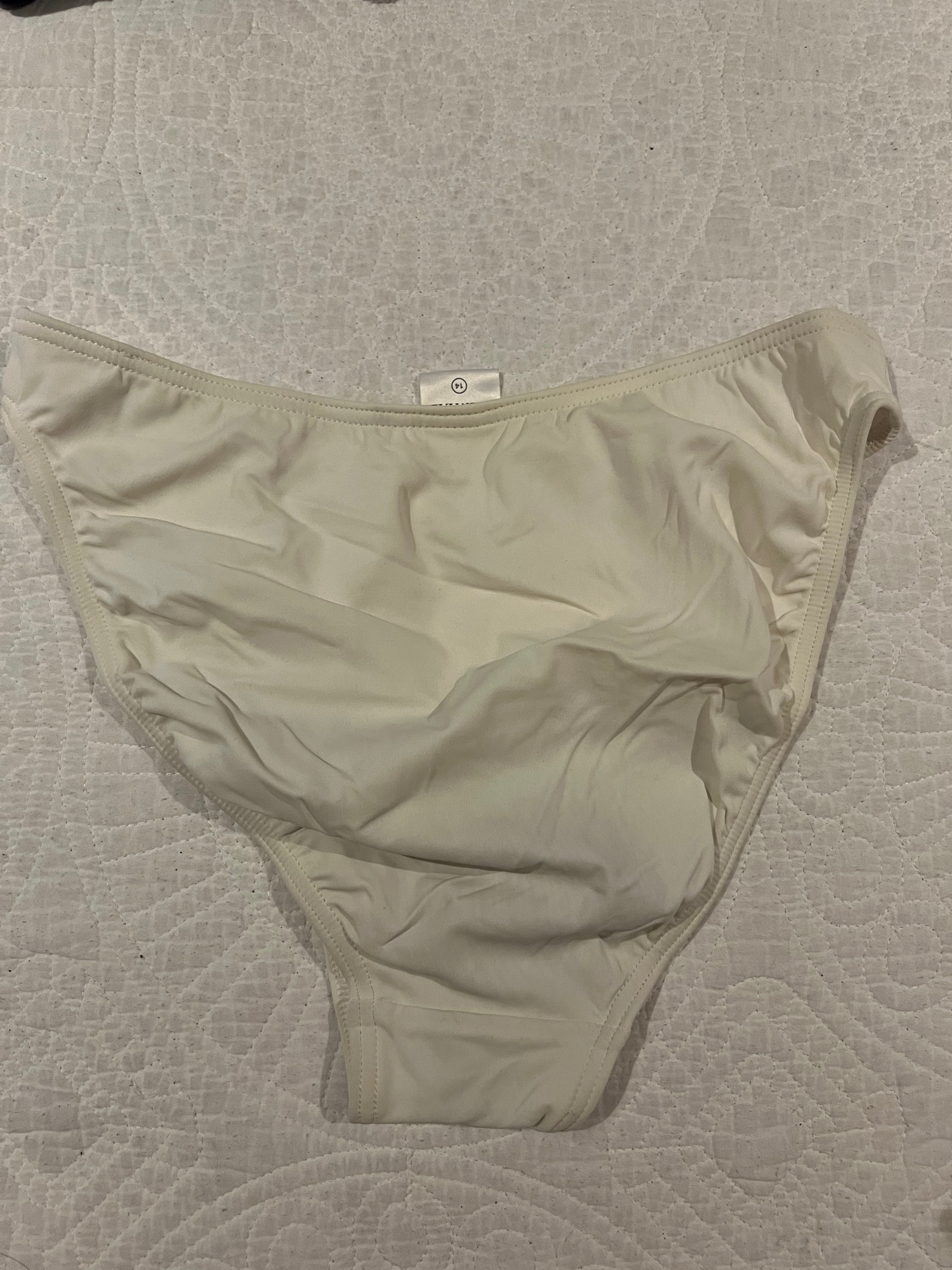 White bikini bottoms