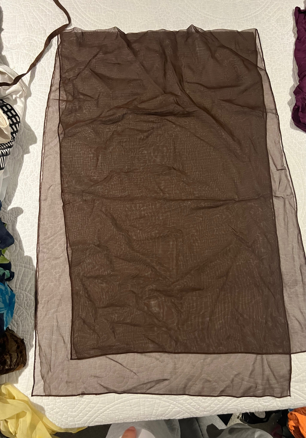 Brown sheer scarf
