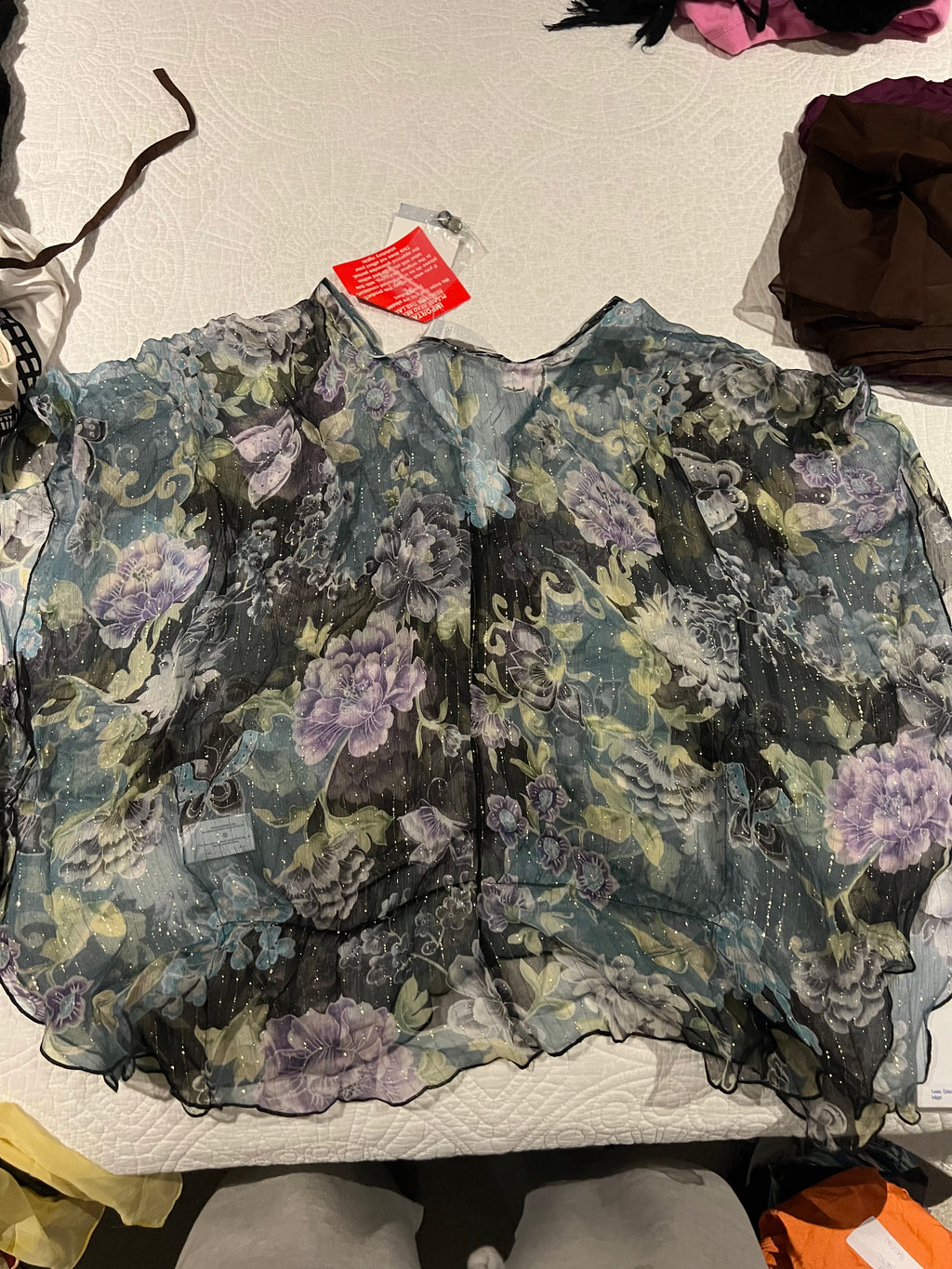Overszied flower print top