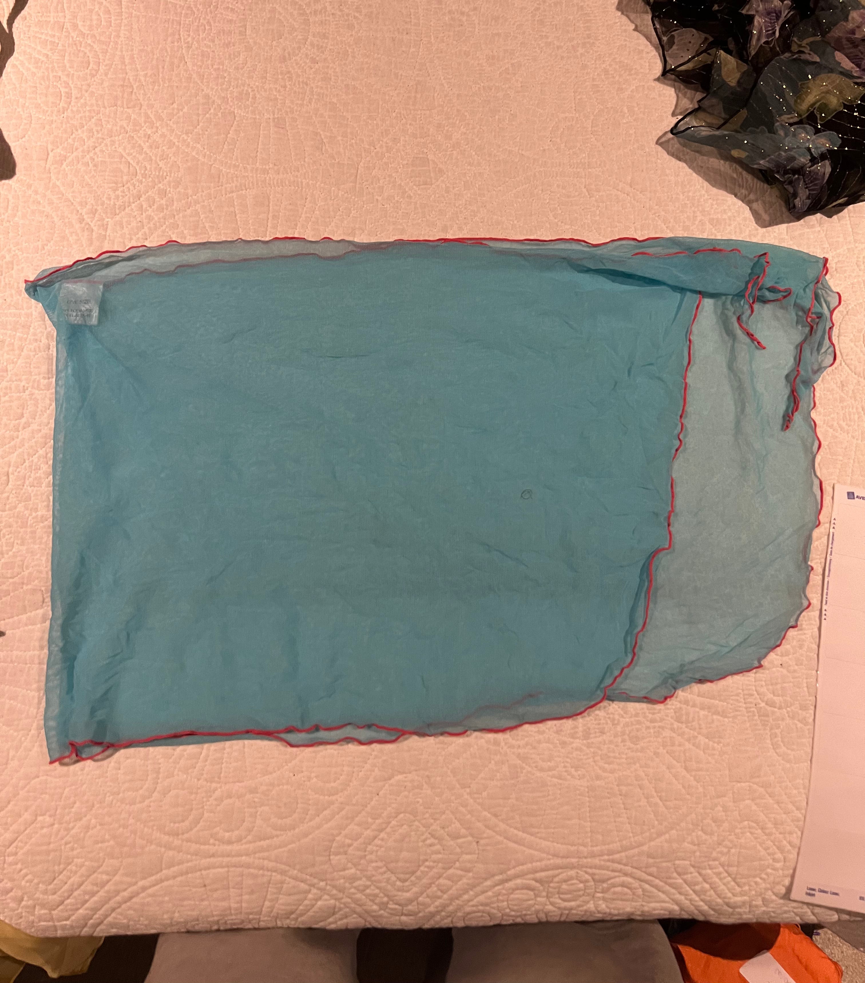 Blue sheer scarf