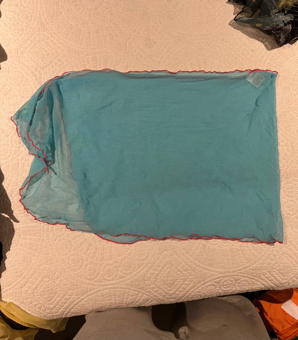 Blue sheer scarf