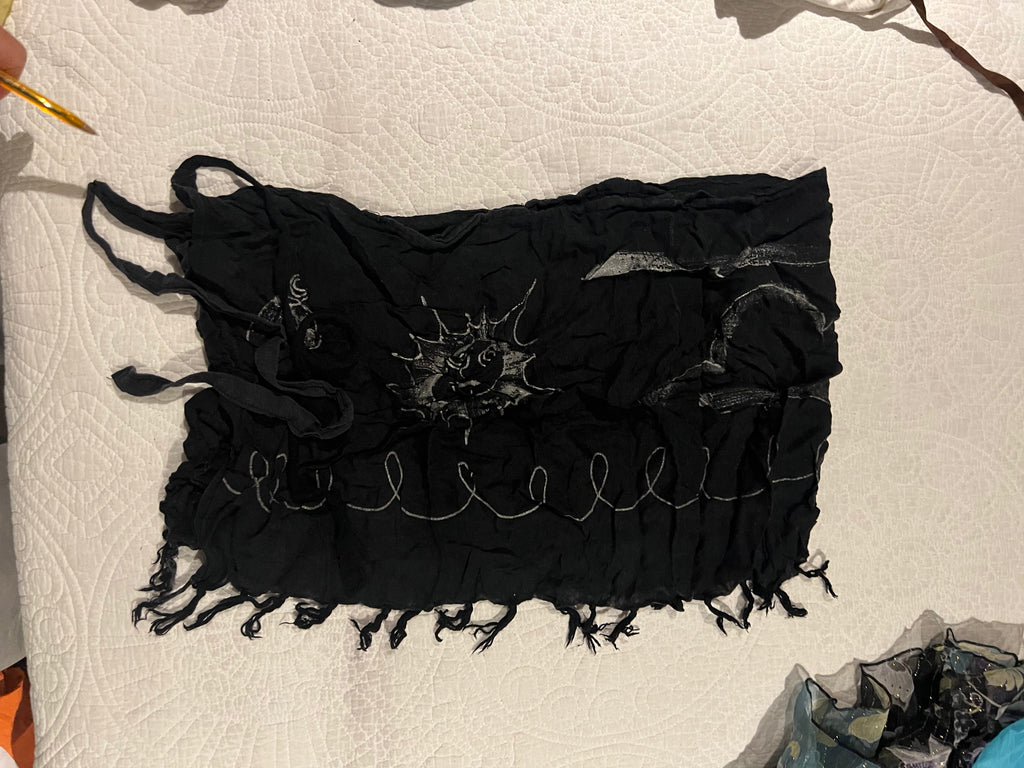 Tie up black skirt / Cover up