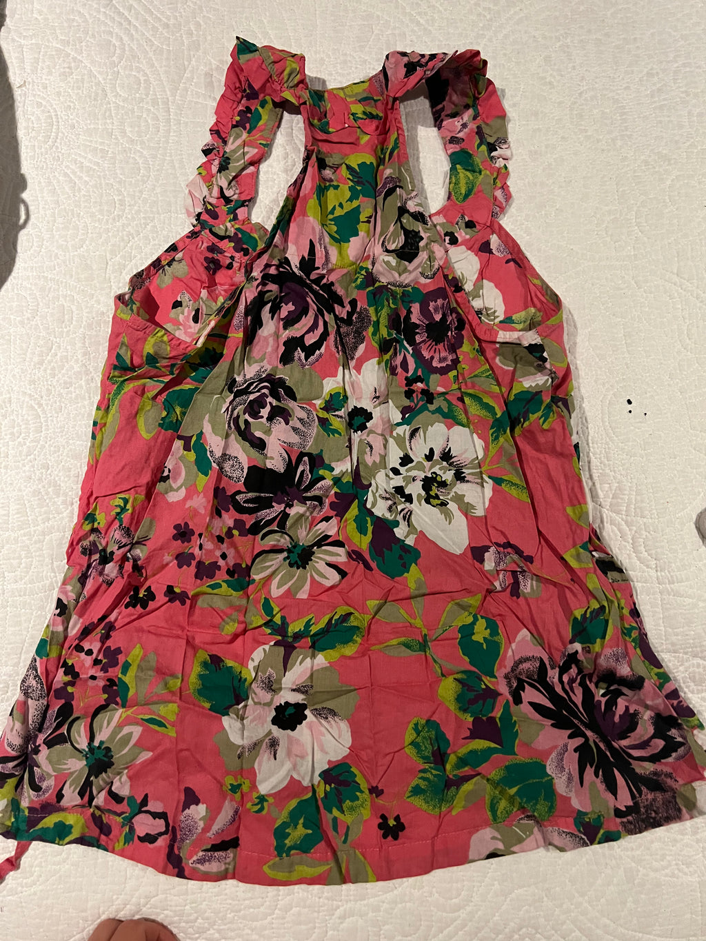 Pink flower print top