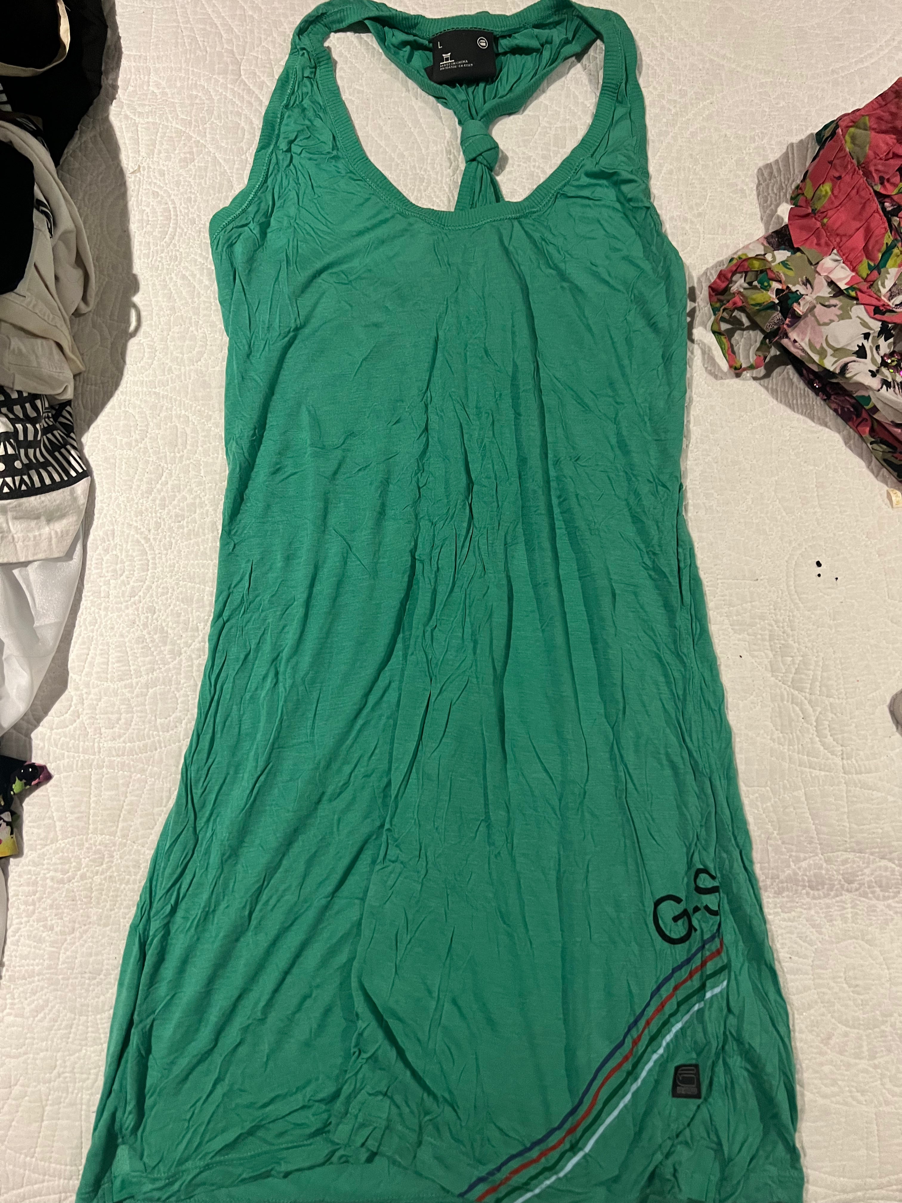 G star long green top