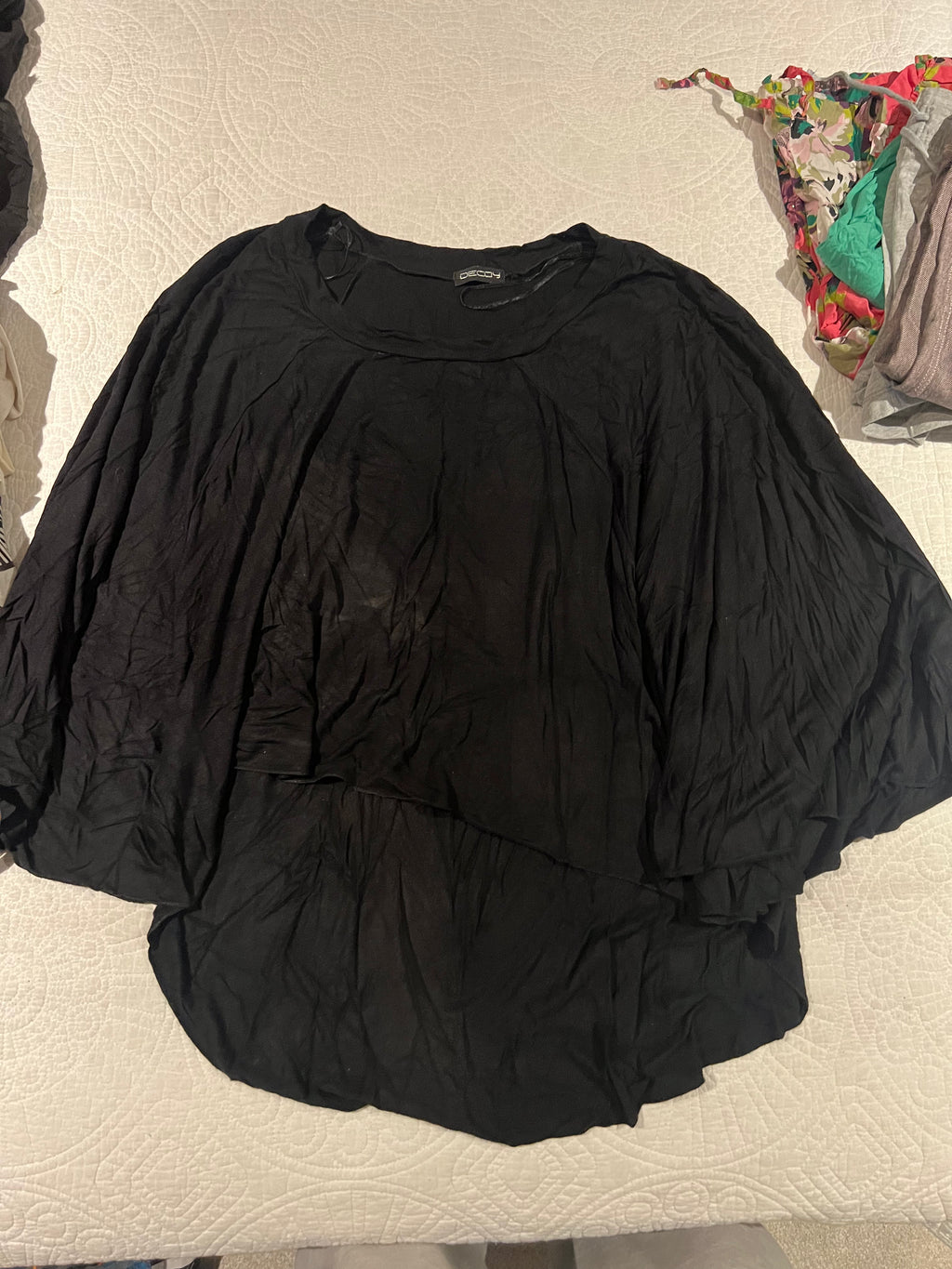 Black oversized top