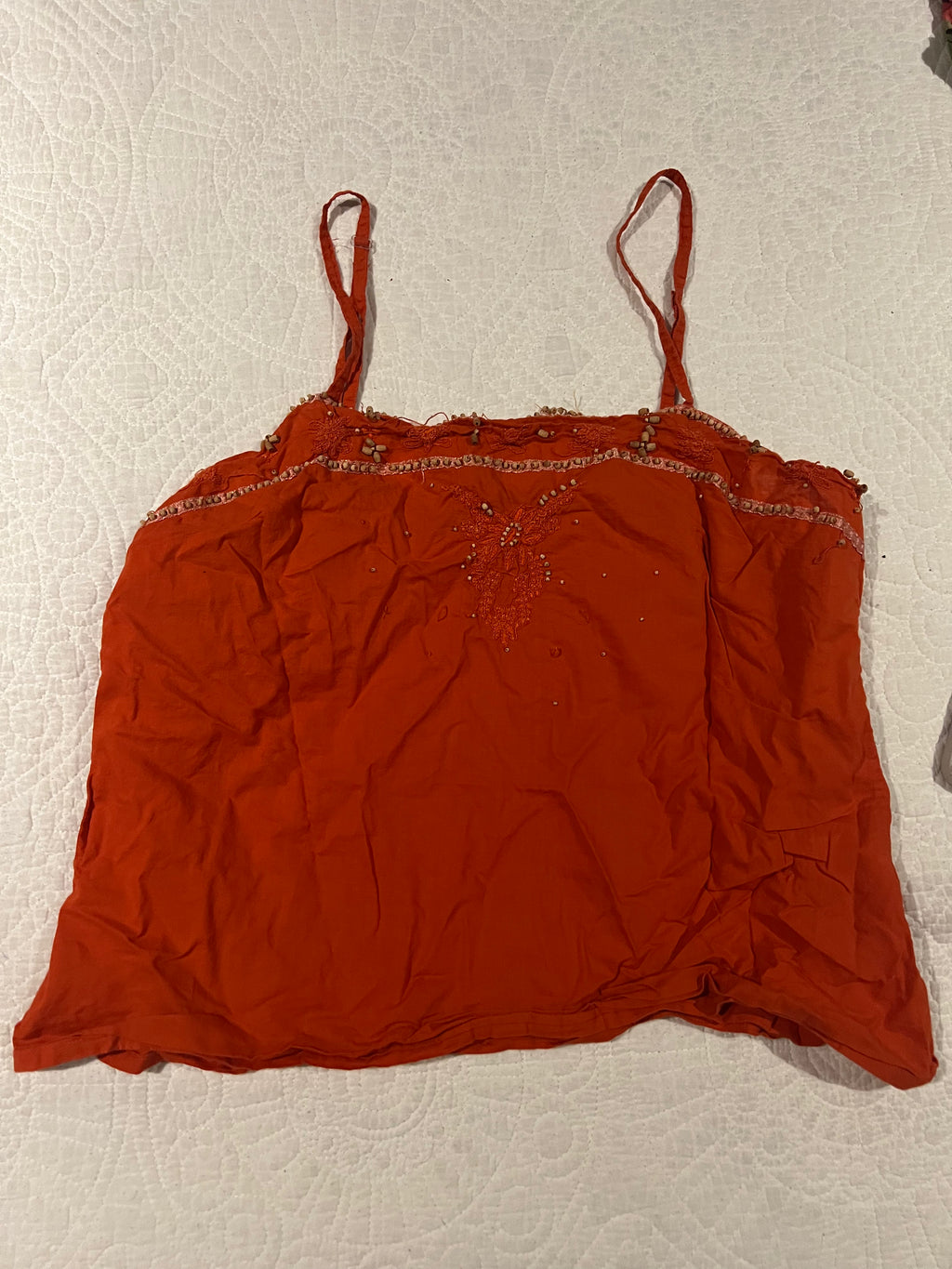 Red crop top