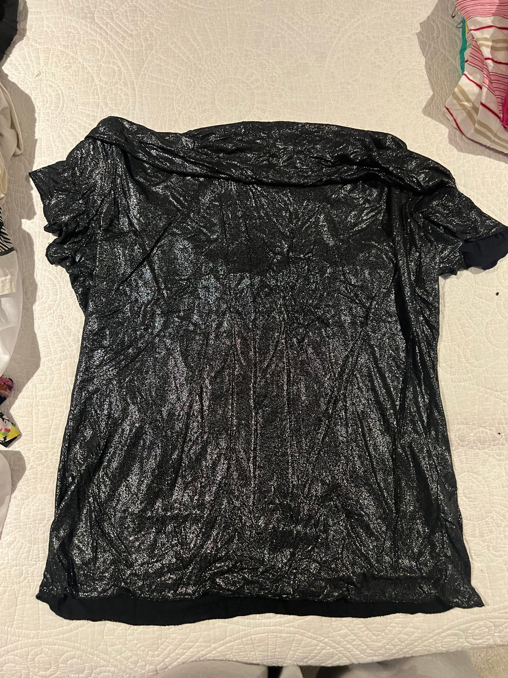 Black short sleeve top