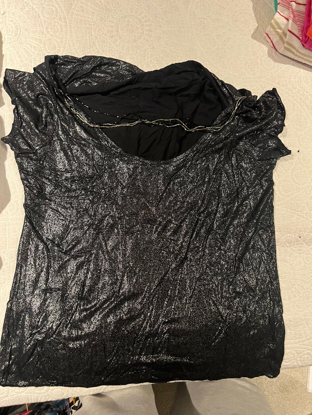 Black short sleeve top