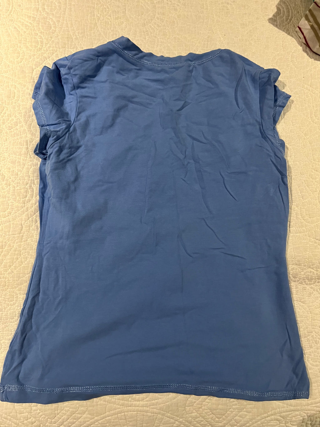 Blue v neck top