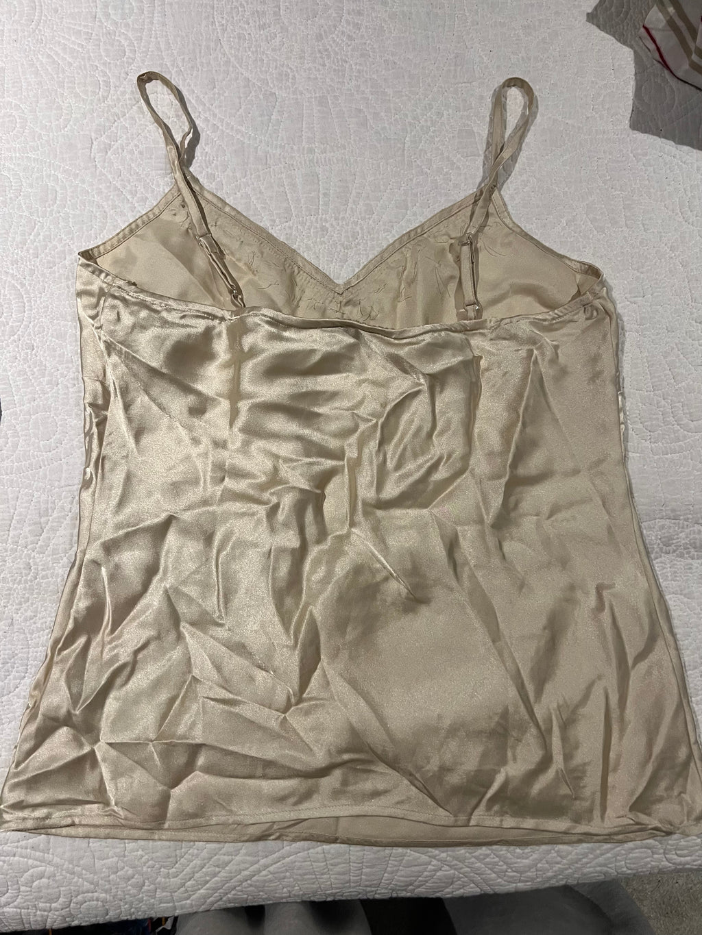 Cream satin like top