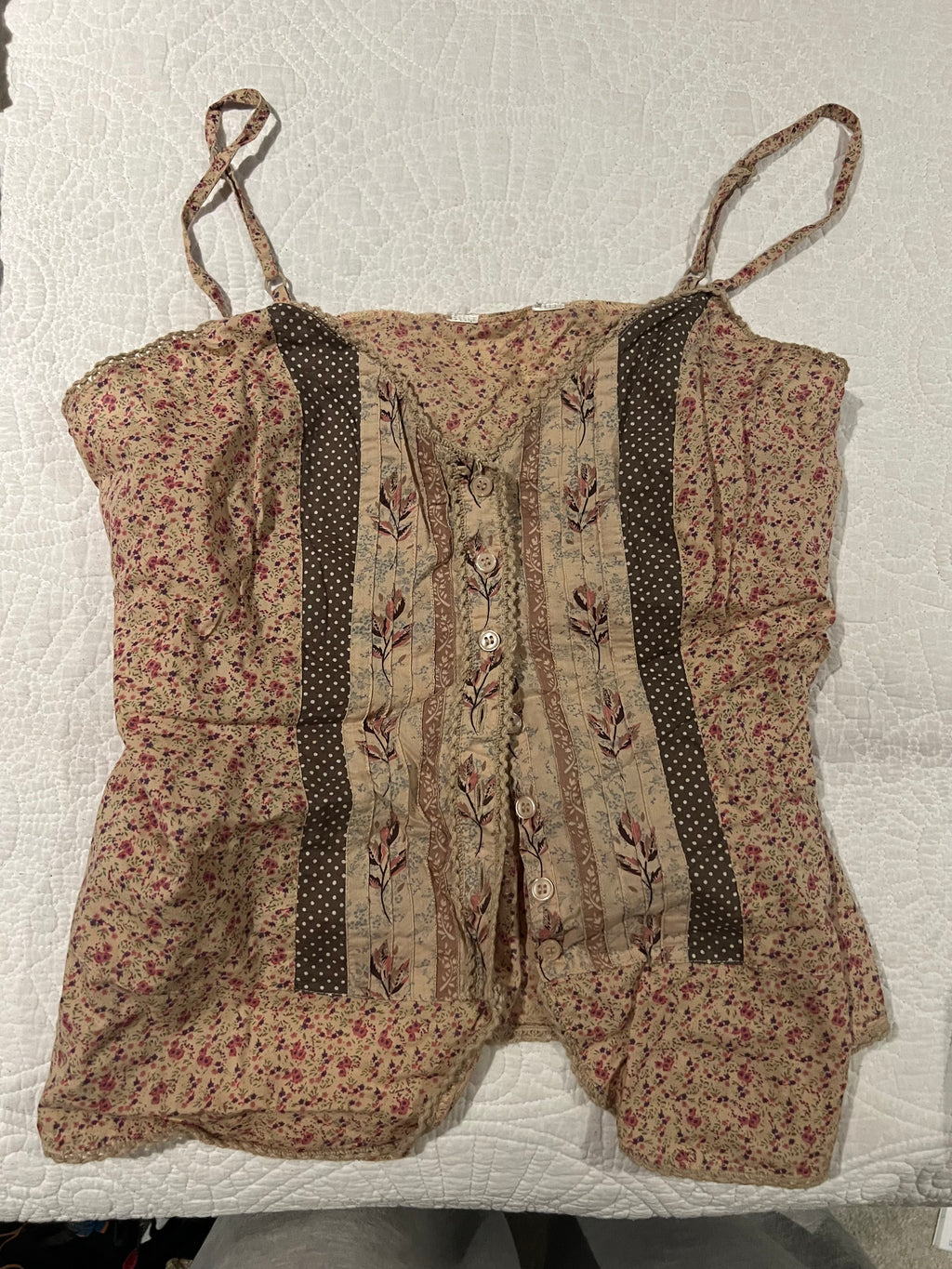 Brown/nude top