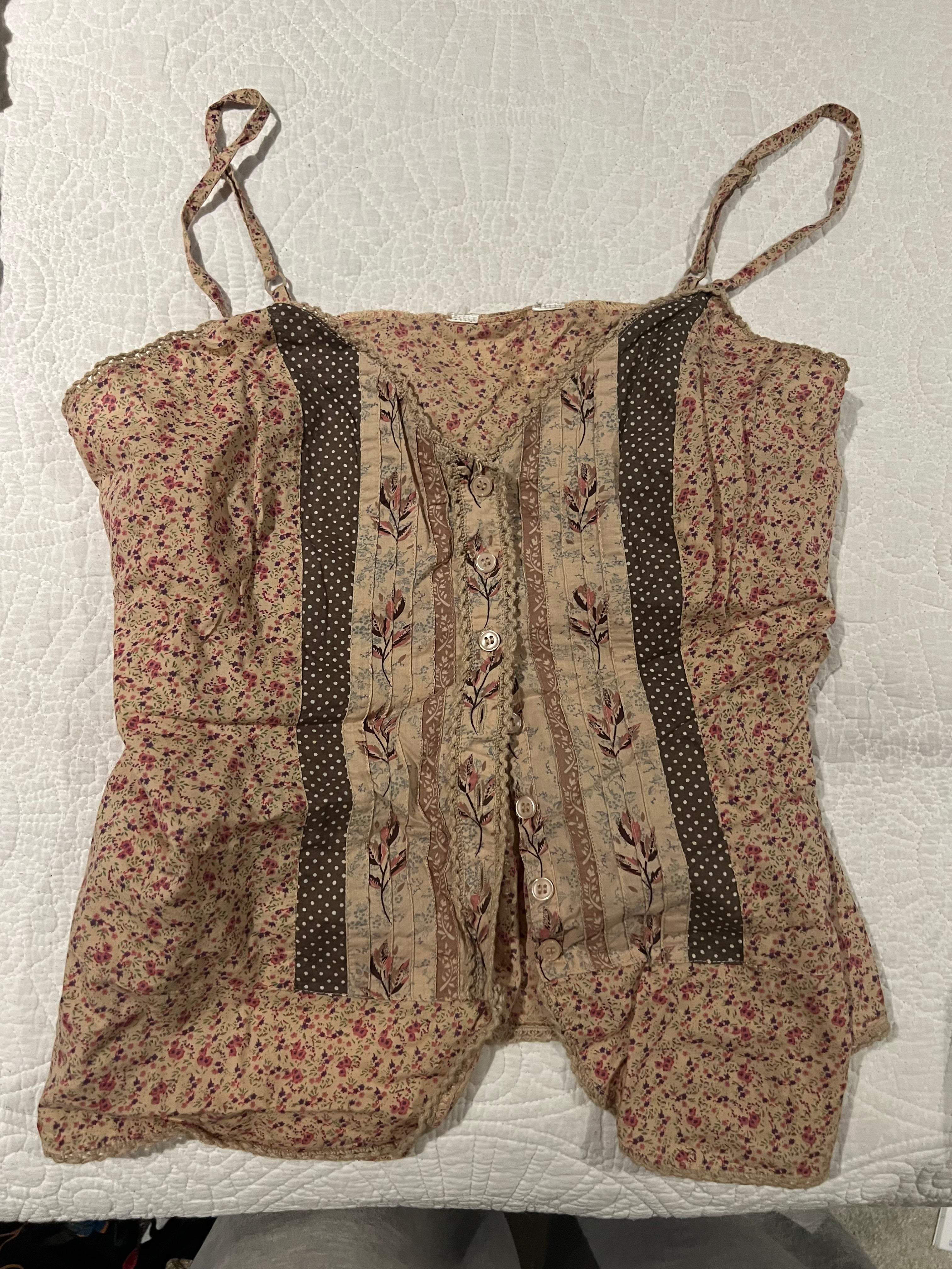 Brown/nude top