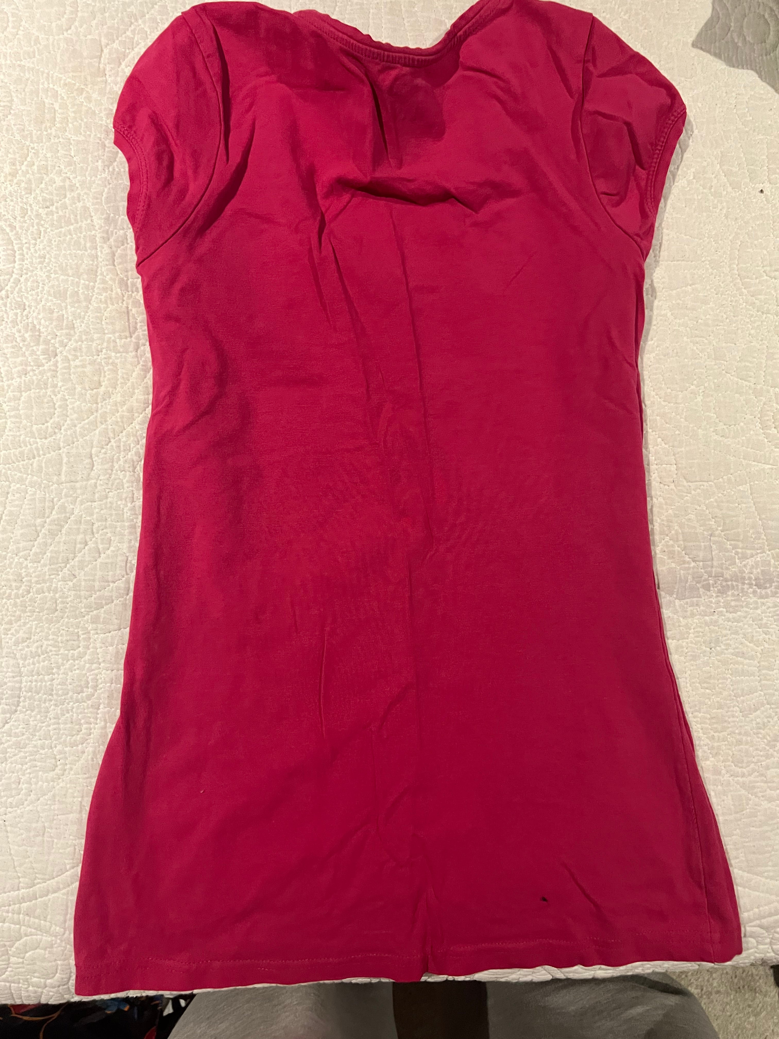 Pink v neck top