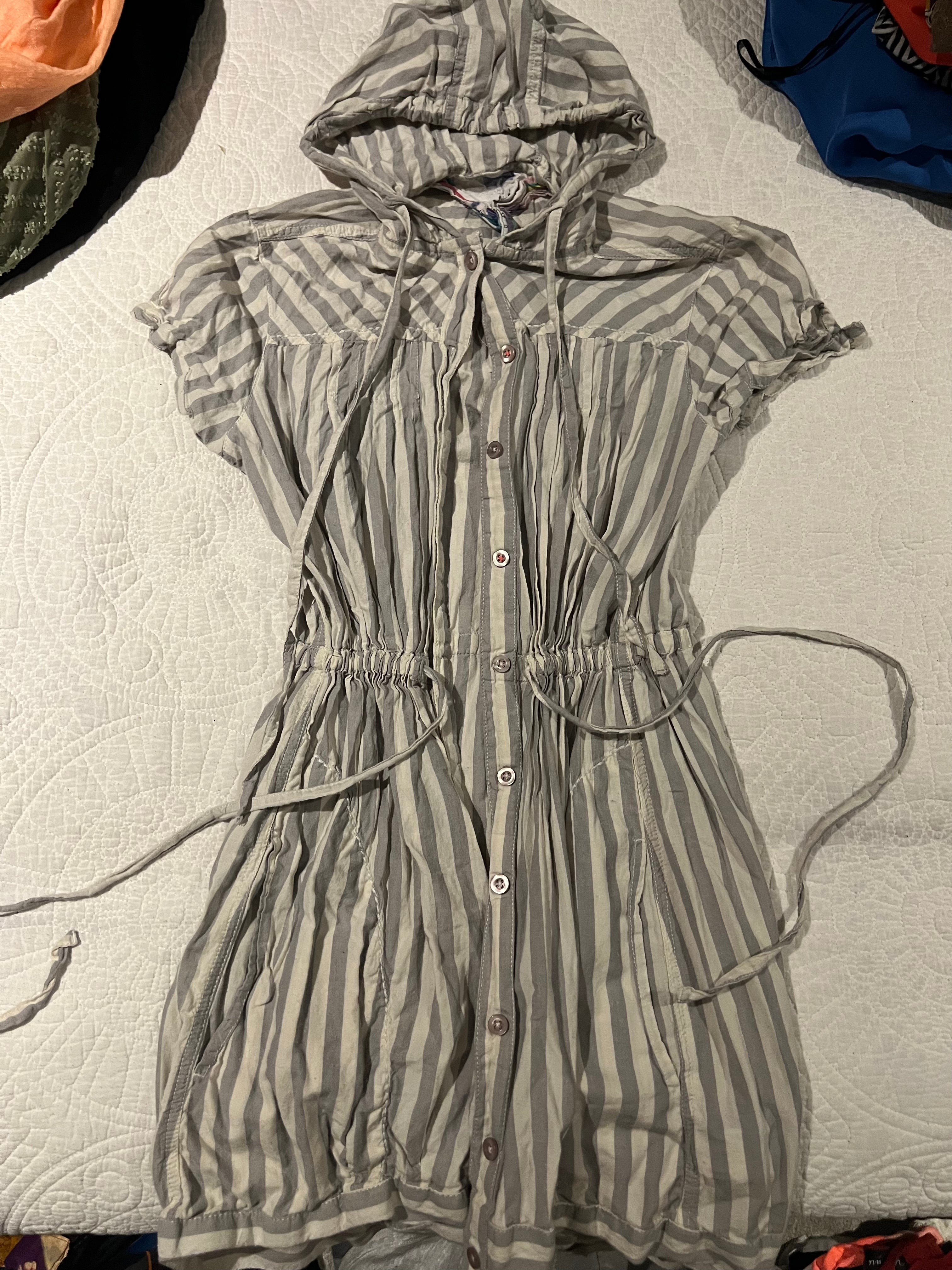 Stripped shirt dress