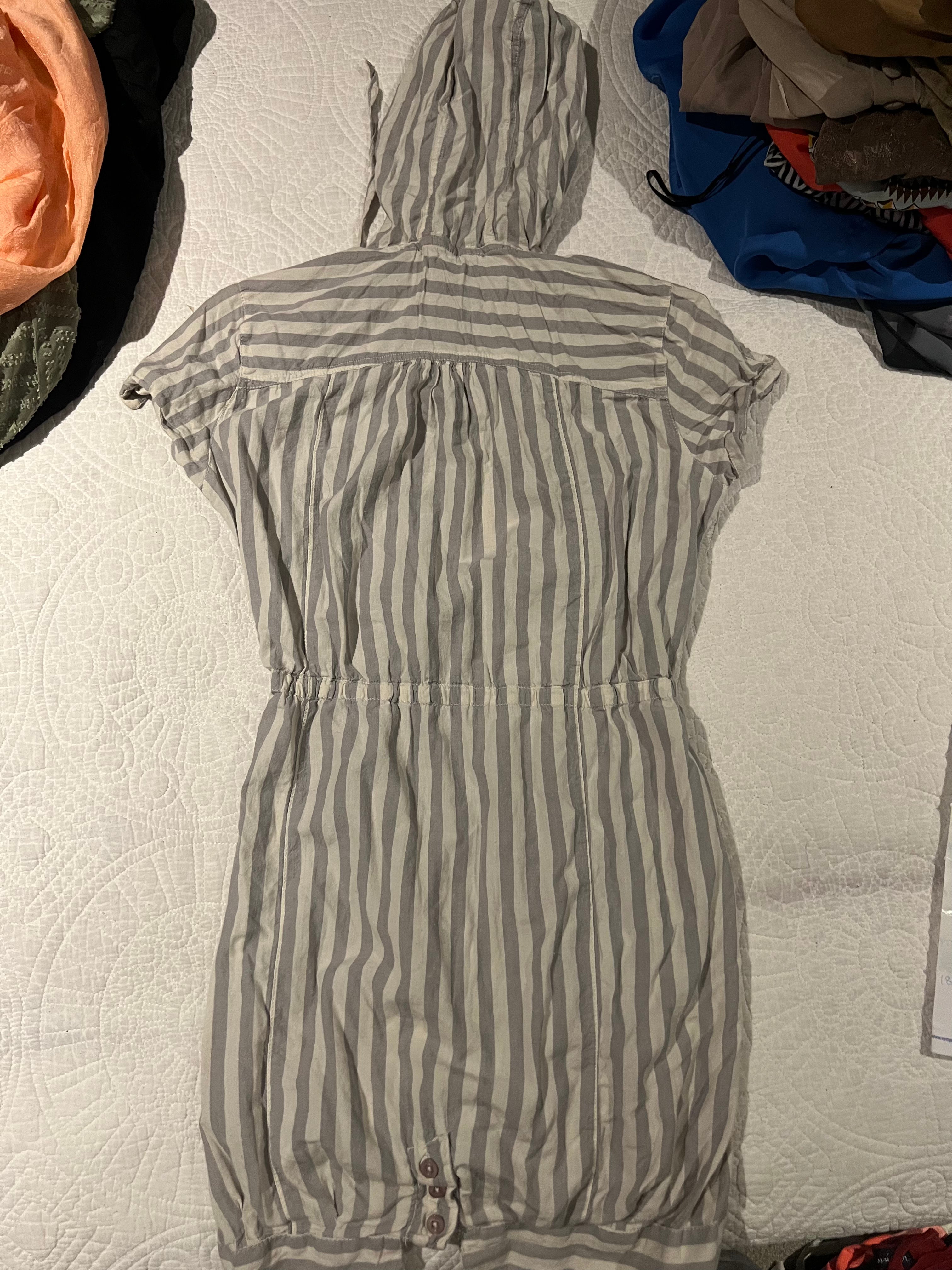Stripped shirt dress