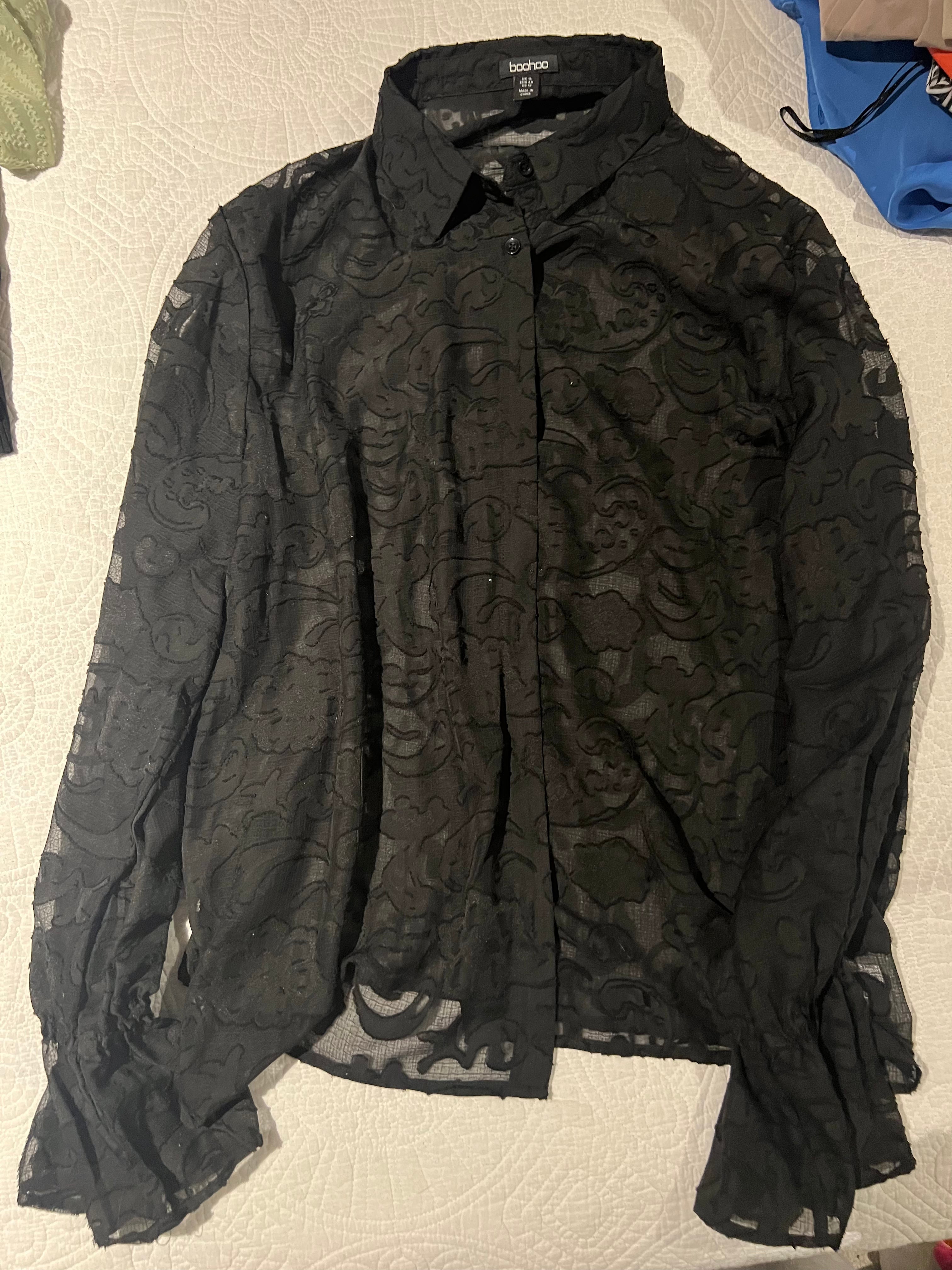 Black sheer shirt