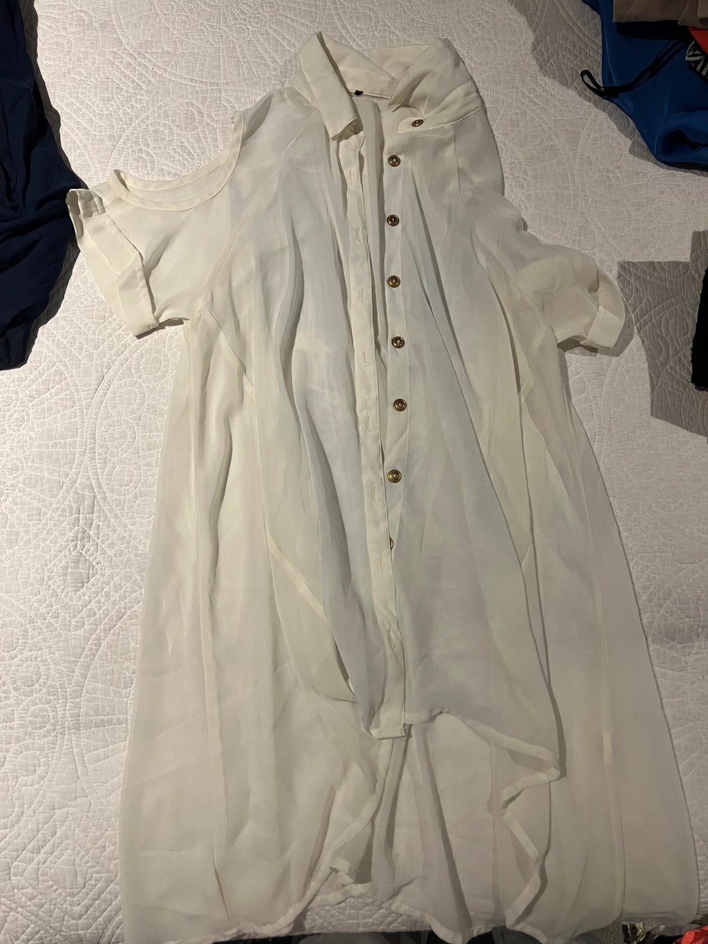 White shirt dress
