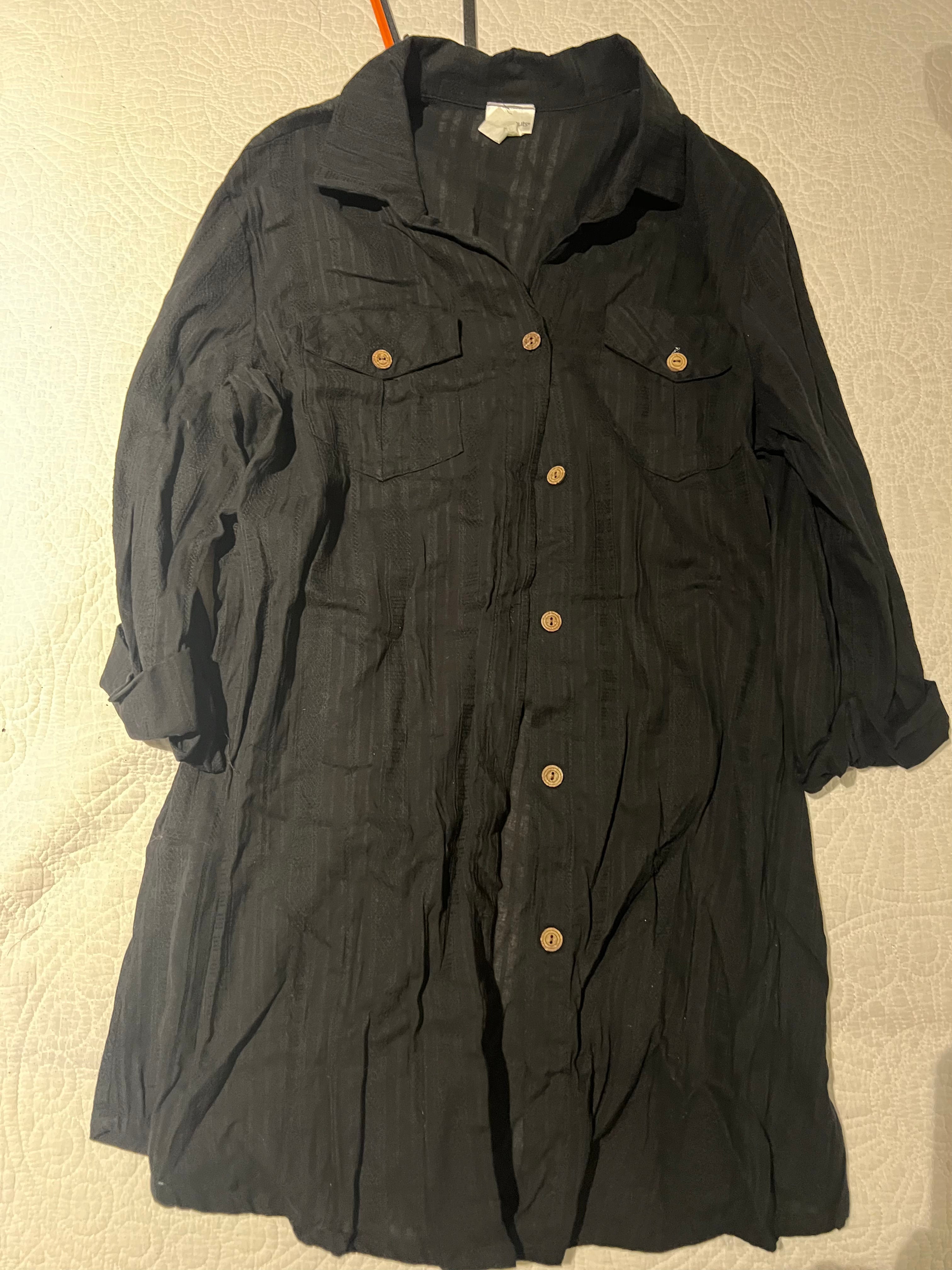 Black shirt dress