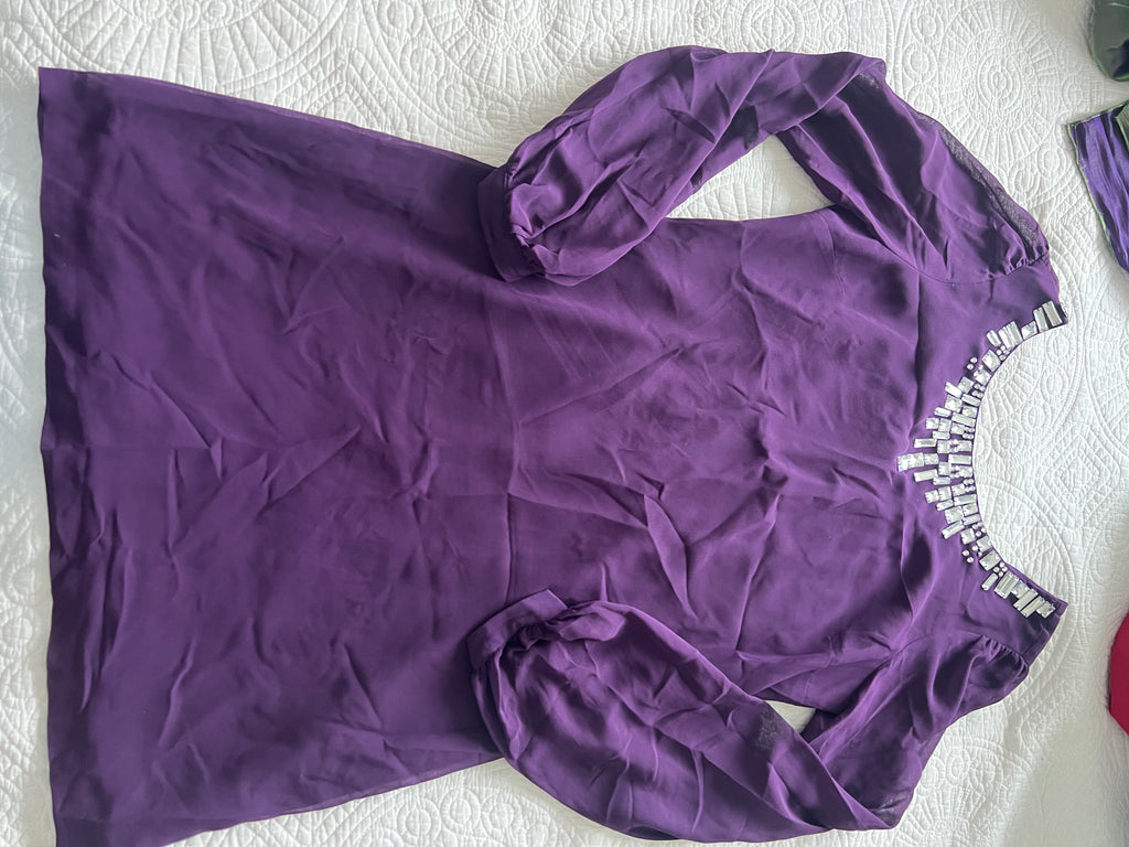 Purple mini dress