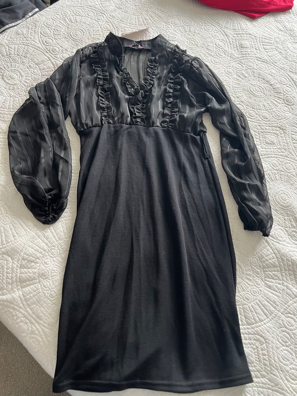 Long sleeve black dress