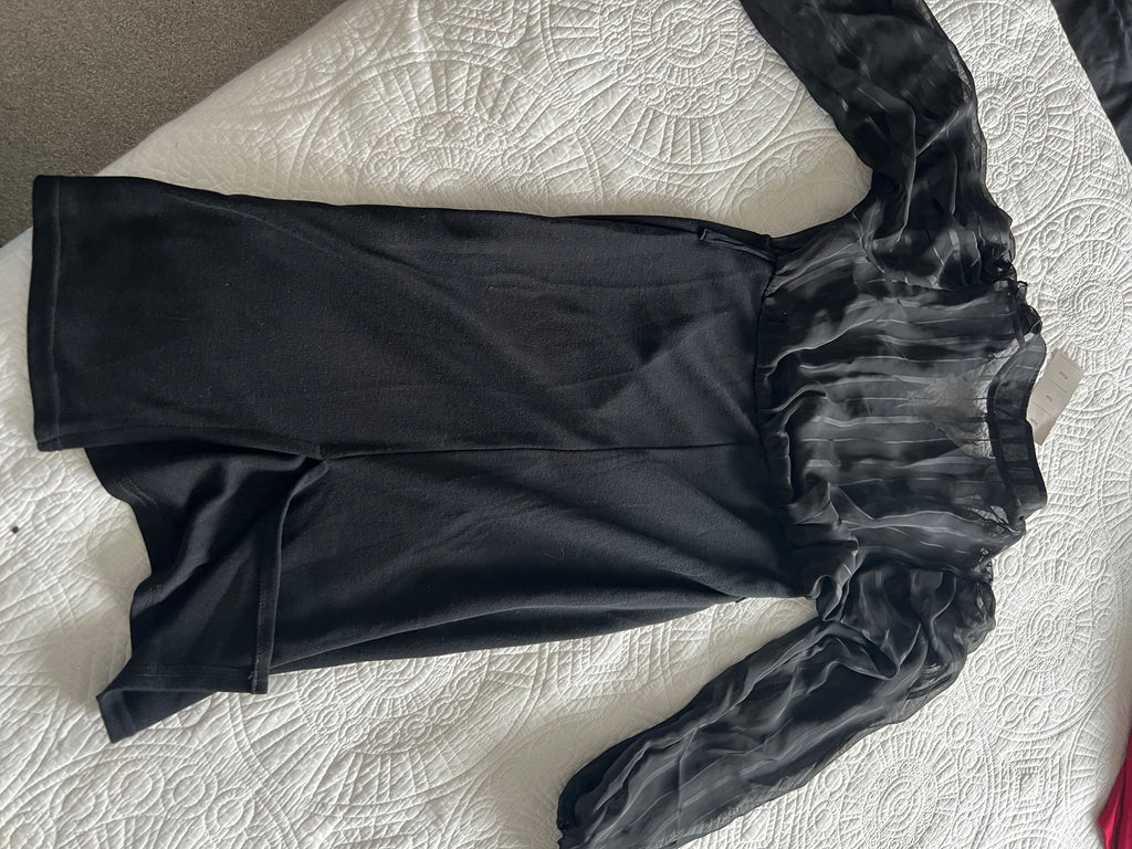 Long sleeve black dress