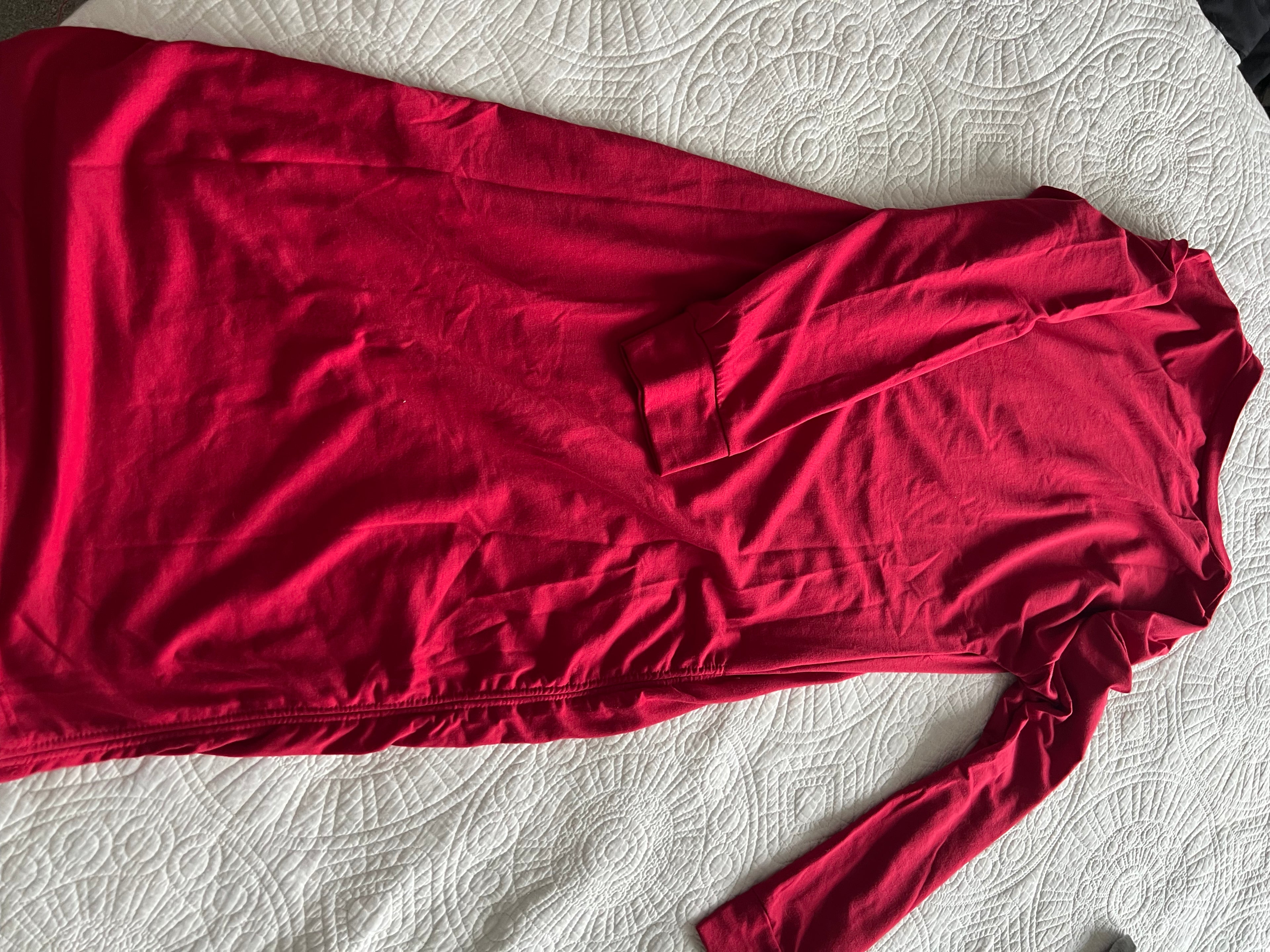 Midi red dress