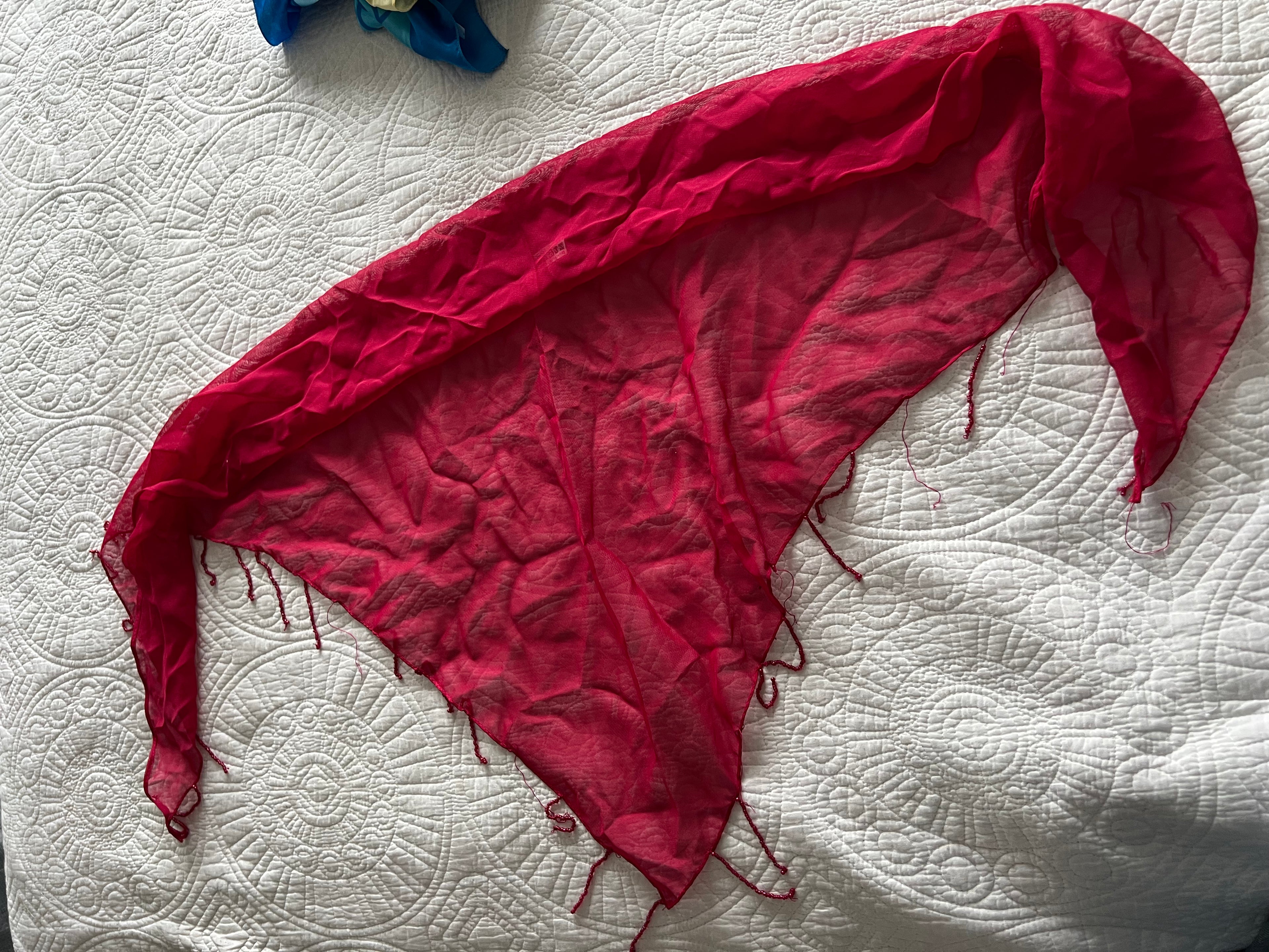 Pink sheer scarf