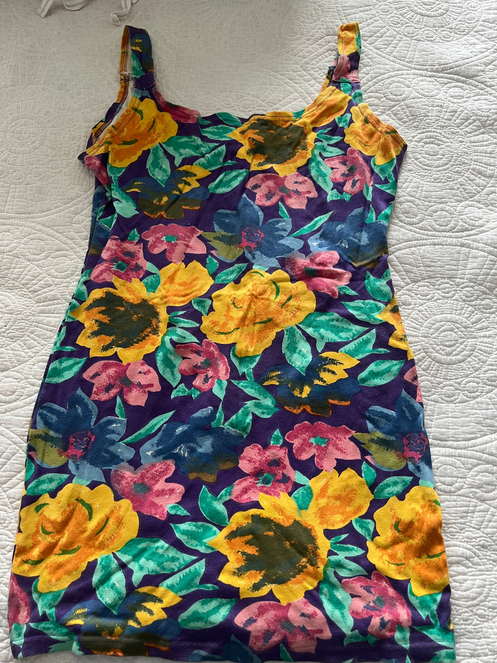 Multi coloured flower top