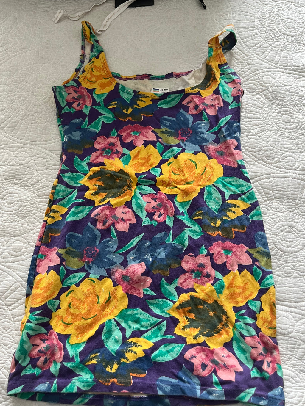 Multi coloured flower top