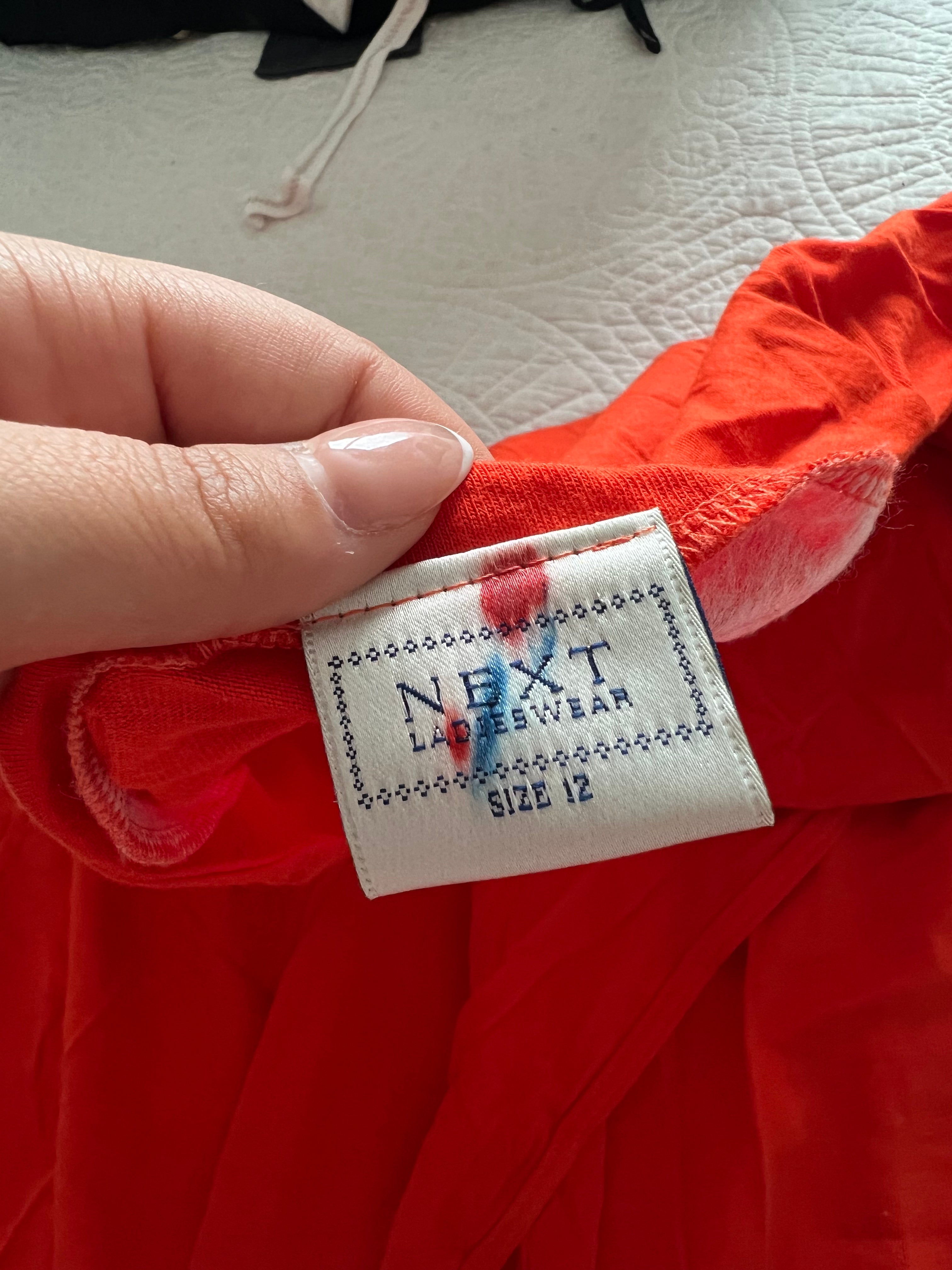 Red maxi skirt