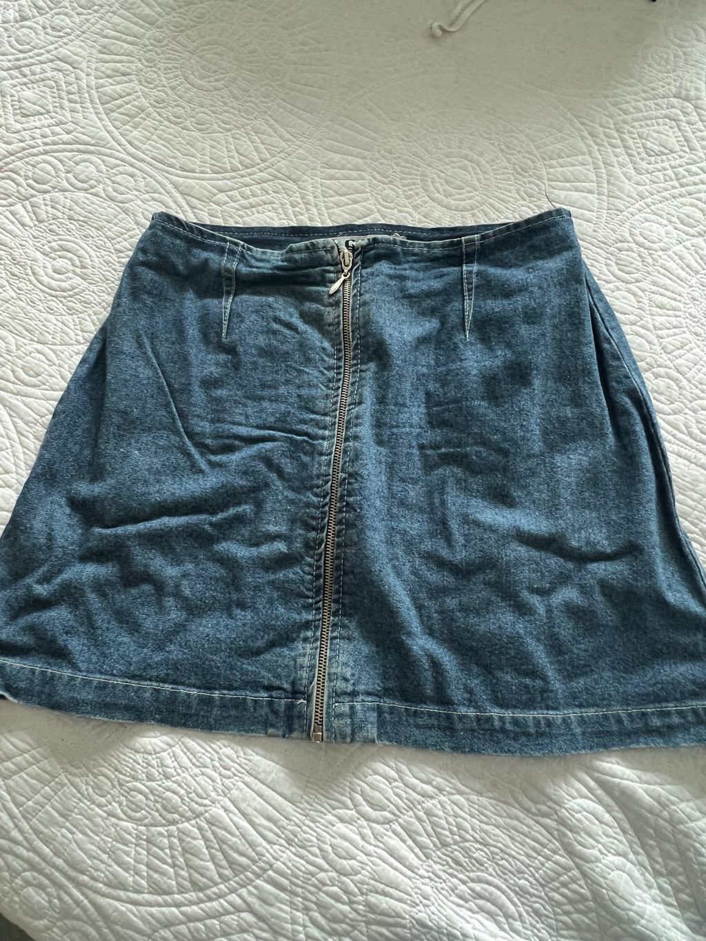 Mini denim skirt