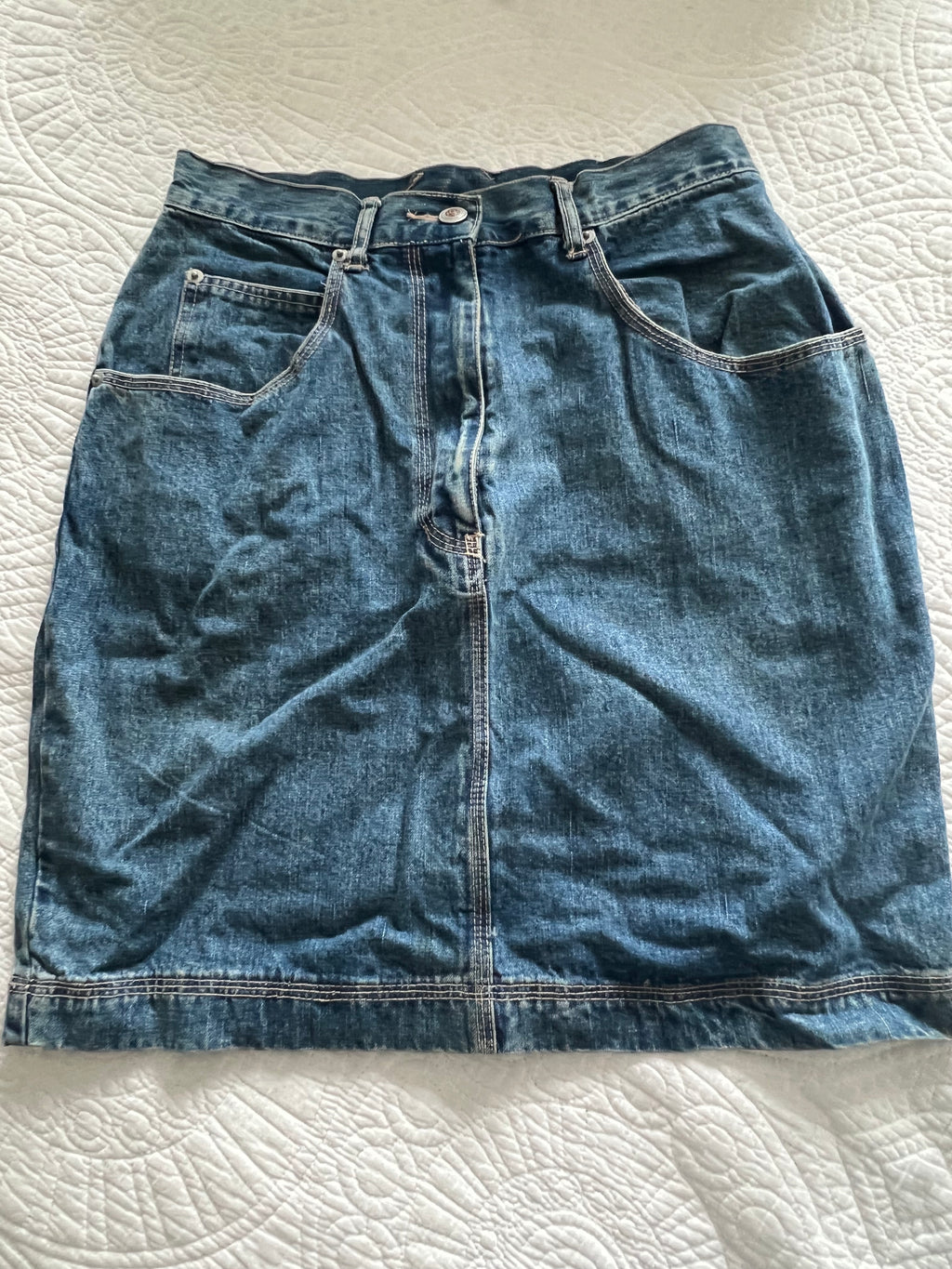Mini denim skirt
