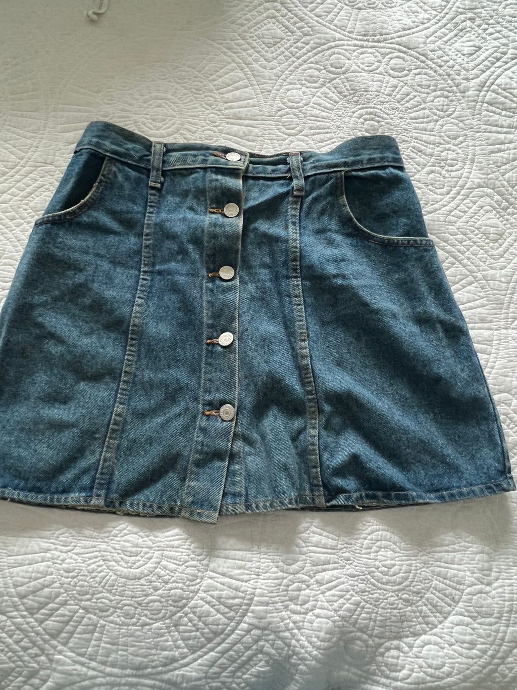 Mini denim skirt