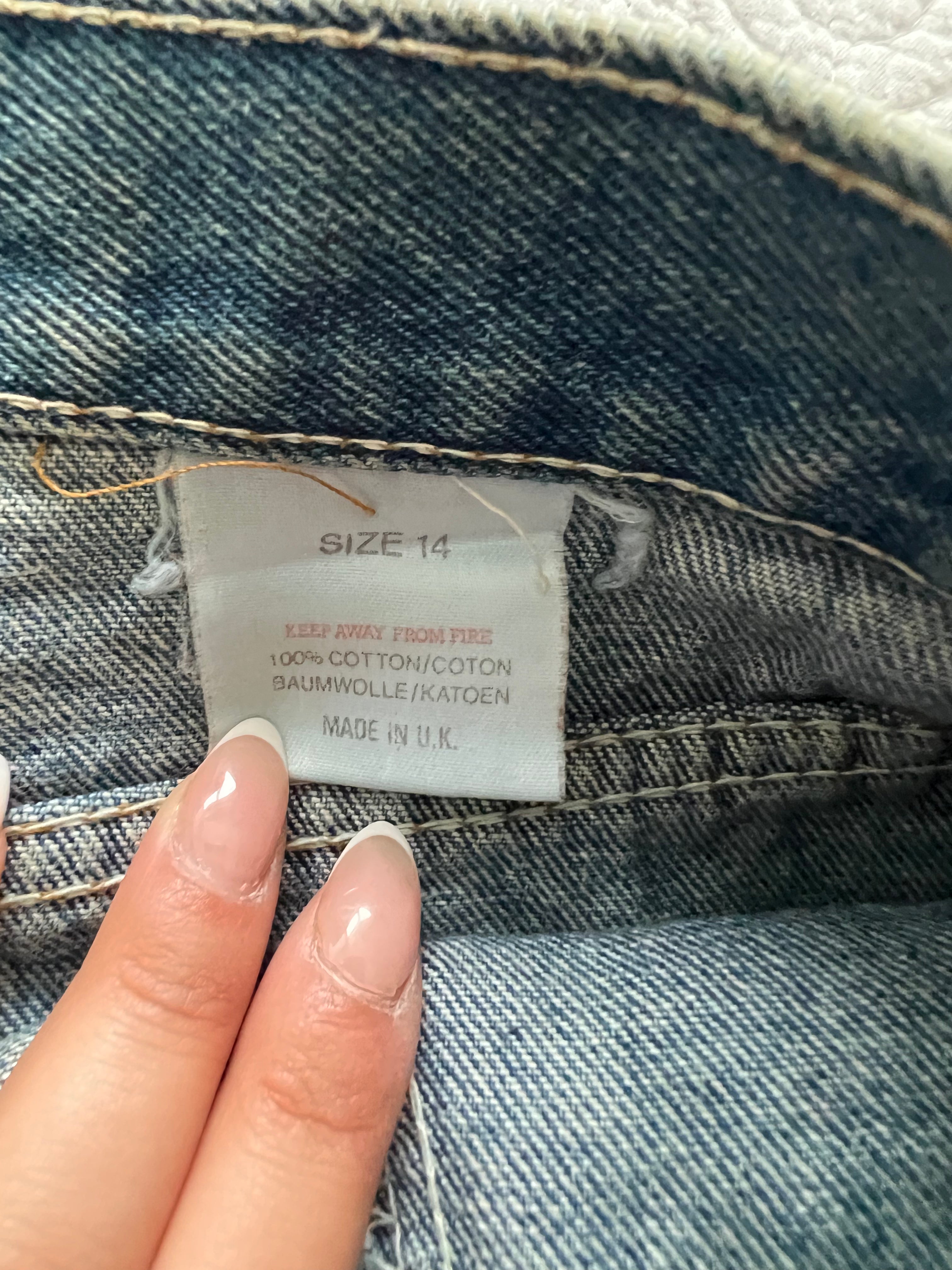 Mini denim skirt