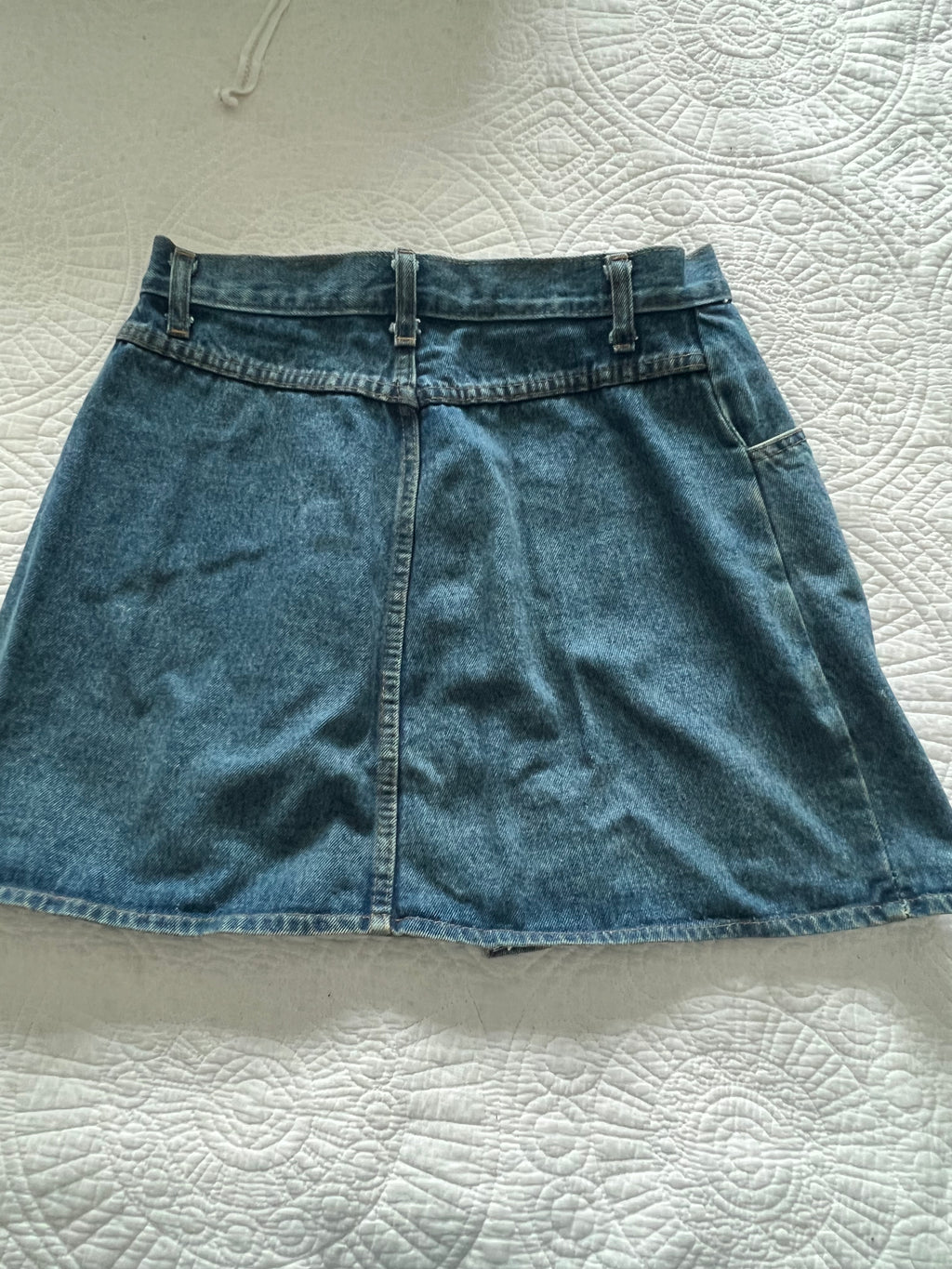Mini denim skirt