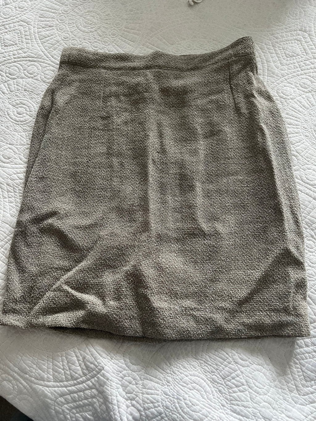 Beige mini skirt
