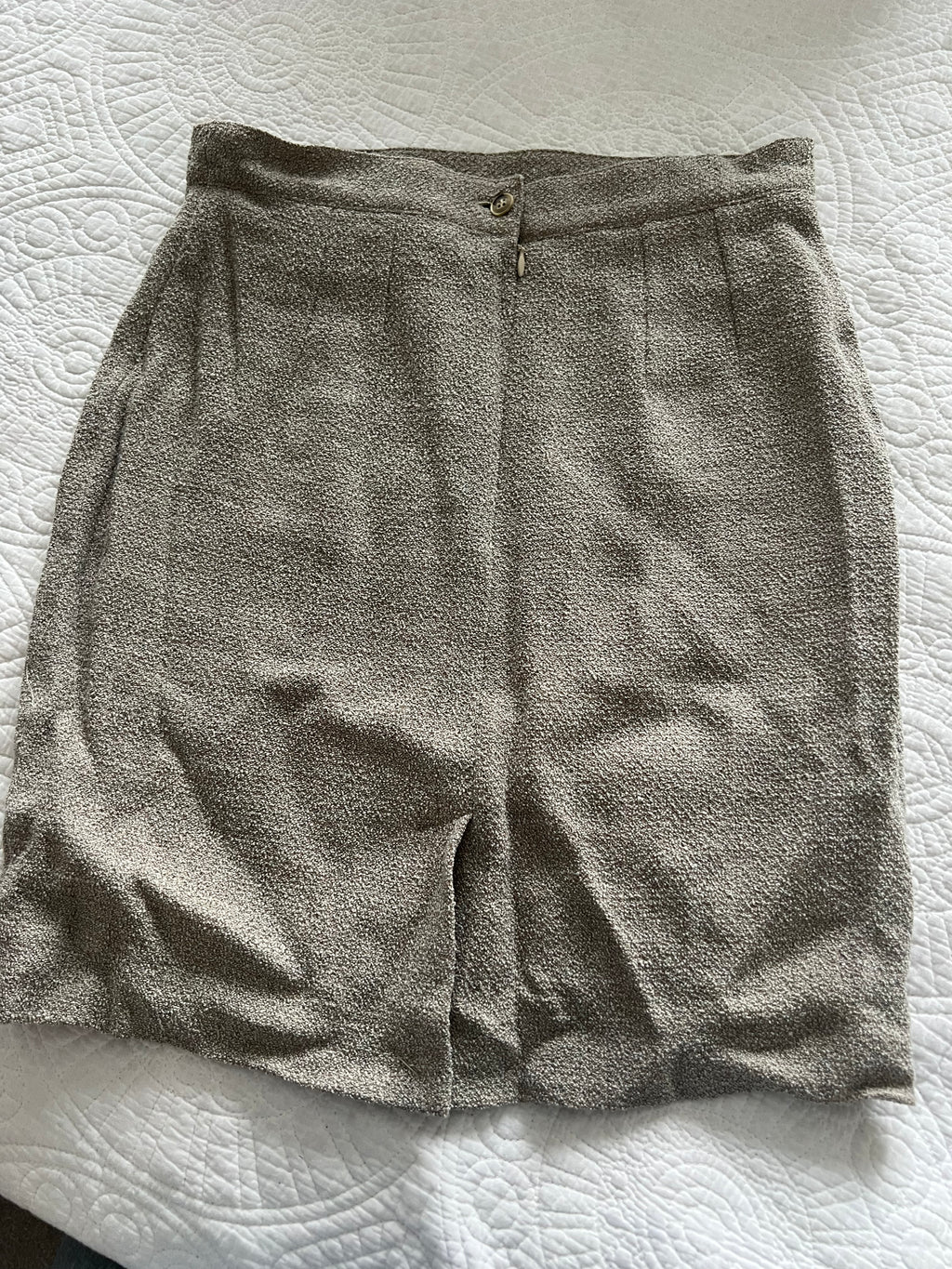 Beige mini skirt