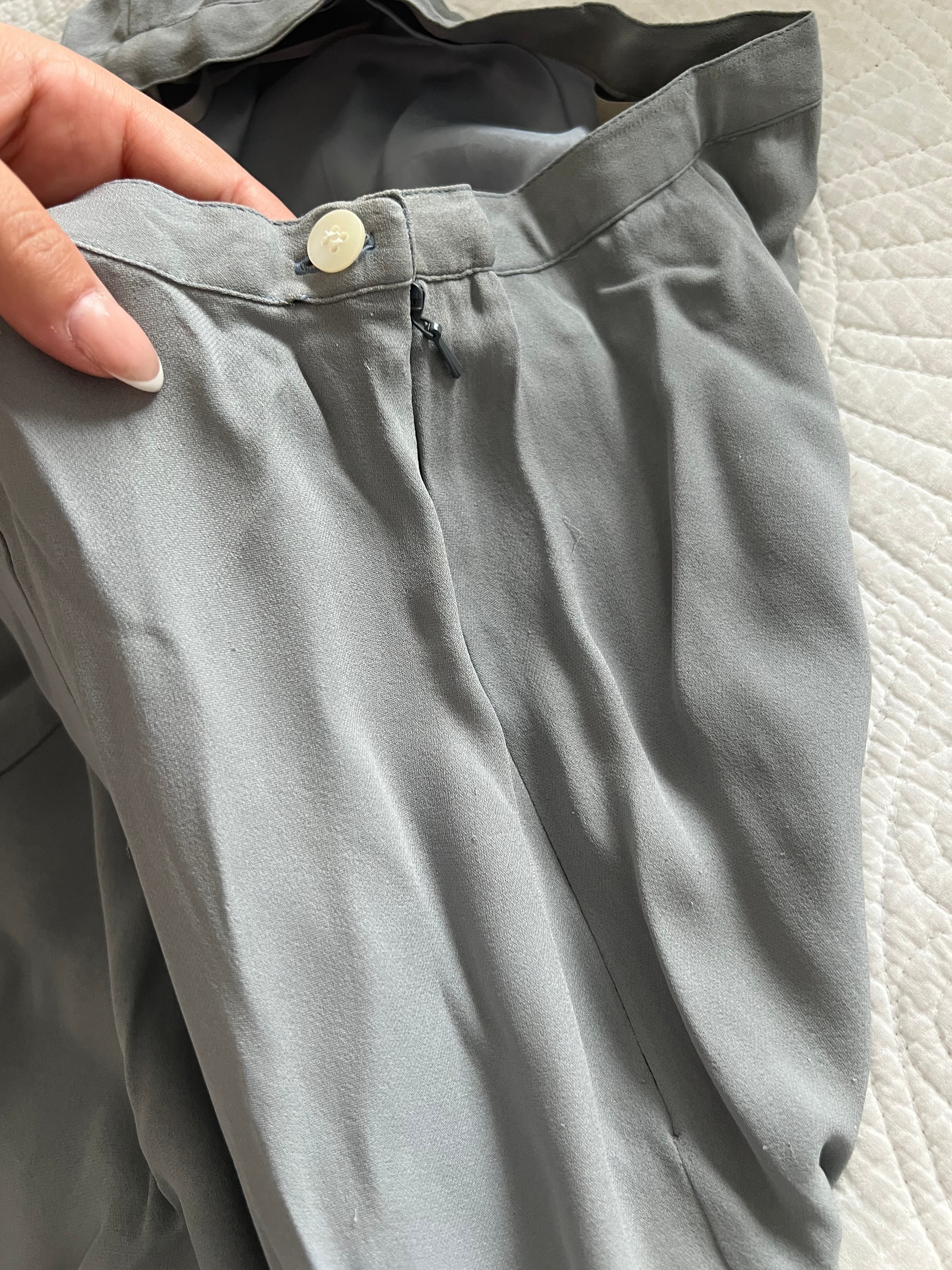 Grey flowy skirt