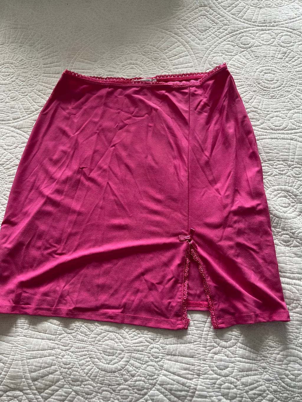 Pink mini skirt