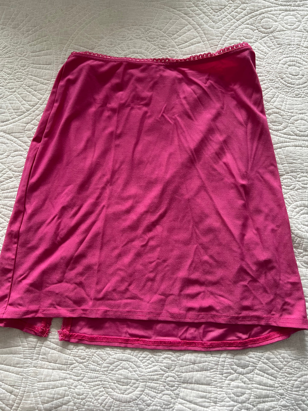 Pink mini skirt