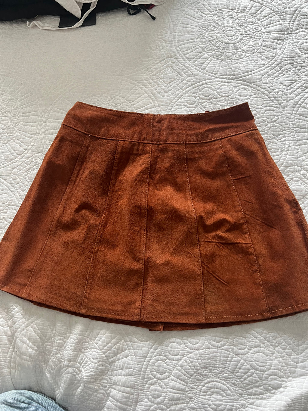 Orange button up skirt