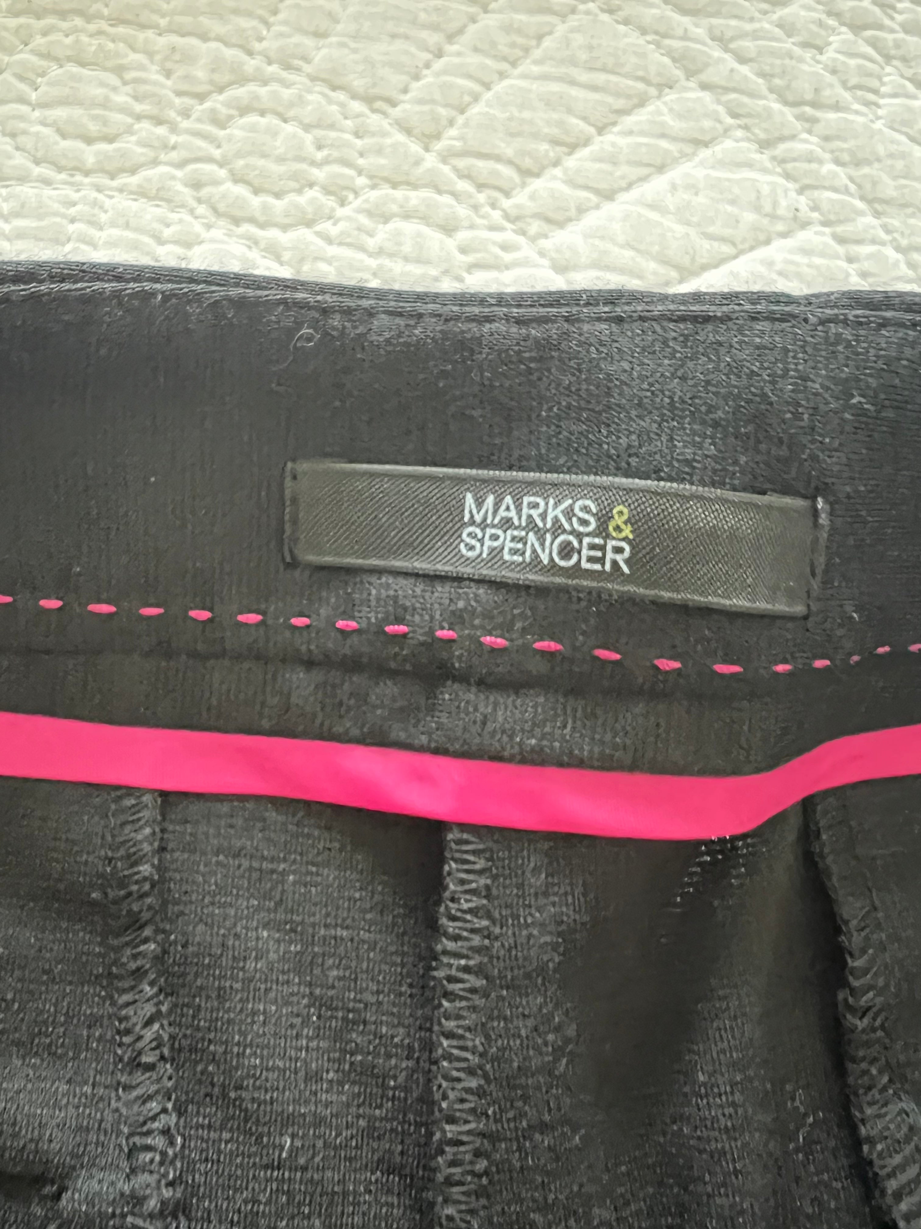 Black straight leg trousers